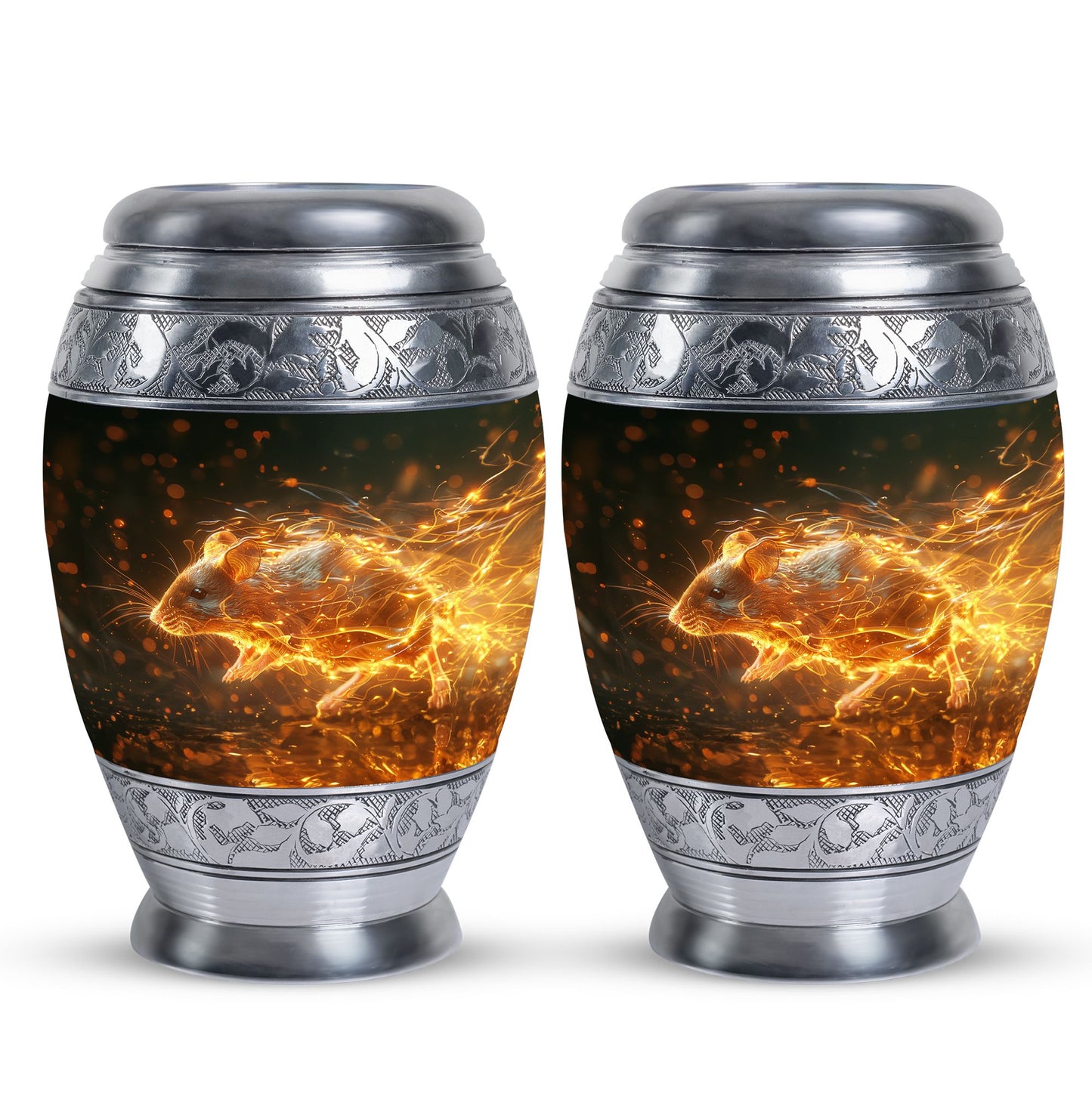 Personalized Mouse Cremation Urn for Human Ashes - 10-inch, 200 cu in - Yatskia