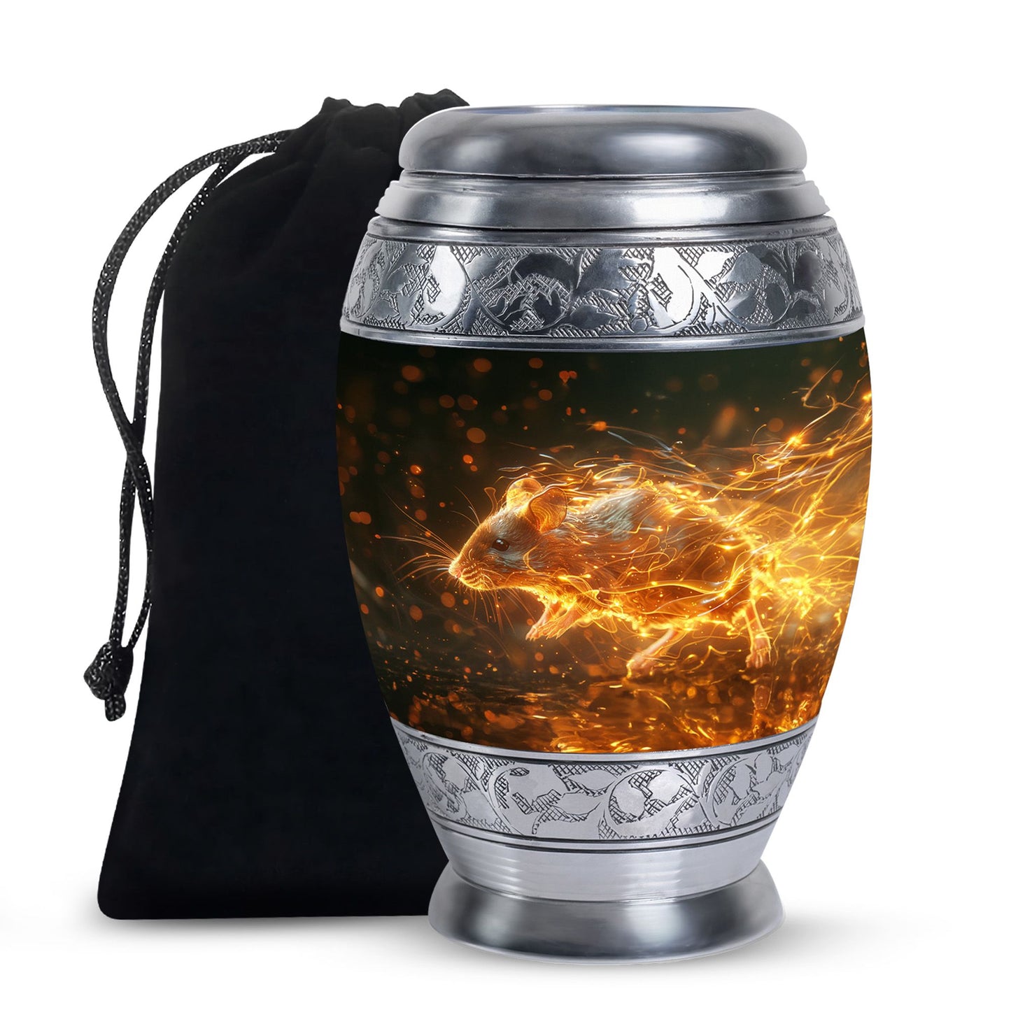 Personalized Mouse Cremation Urn for Human Ashes - 10-inch, 200 cu in - Yatskia