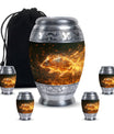 Blazing Hamster Memorial Urn - Cute Hamster Cremation Urn For Funeral