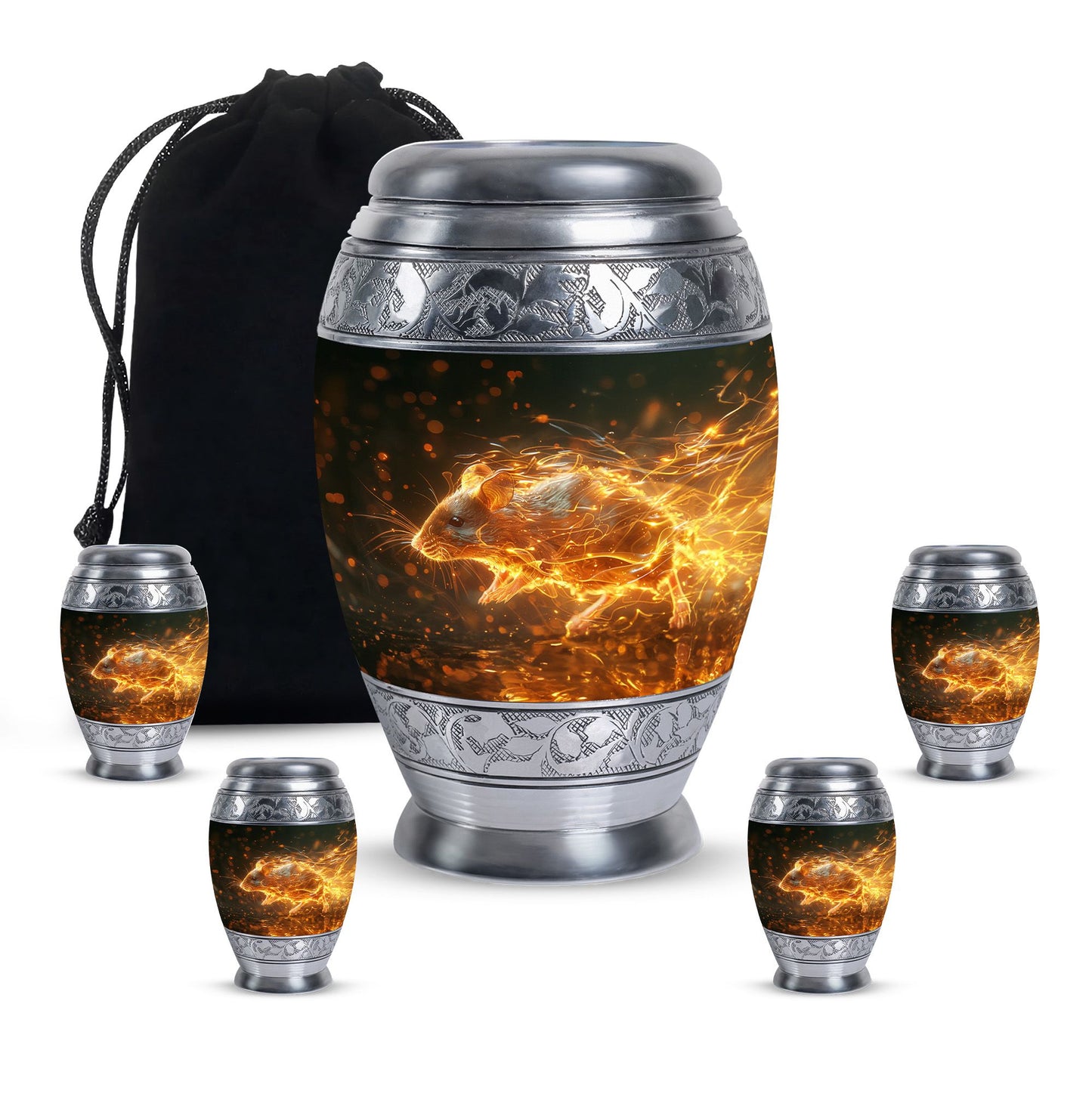 Personalized Mouse Cremation Urn for Human Ashes - 10-inch, 200 cu in - Yatskia