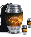 Blazing Hamster Memorial Urn - Cute Hamster Cremation Urn For Funeral