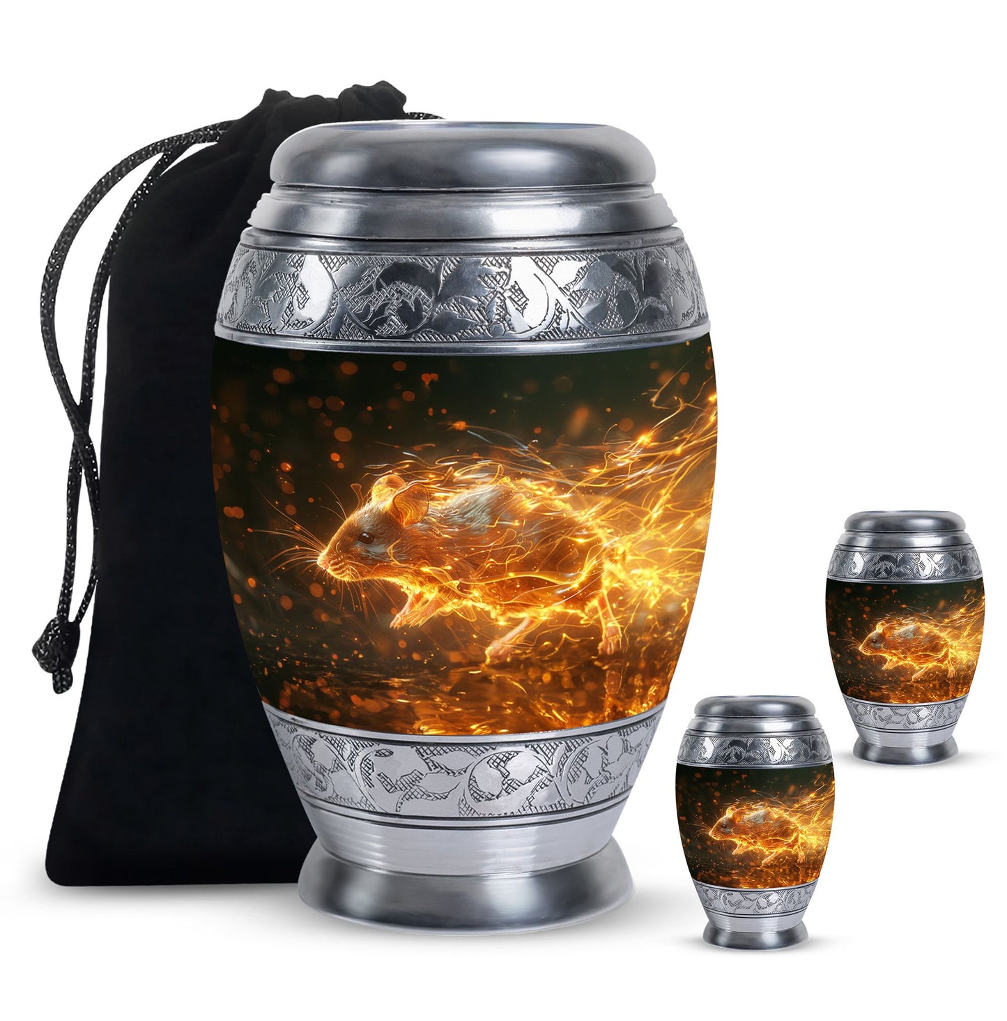 Personalized Mouse Cremation Urn for Human Ashes - 10-inch, 200 cu in - Yatskia