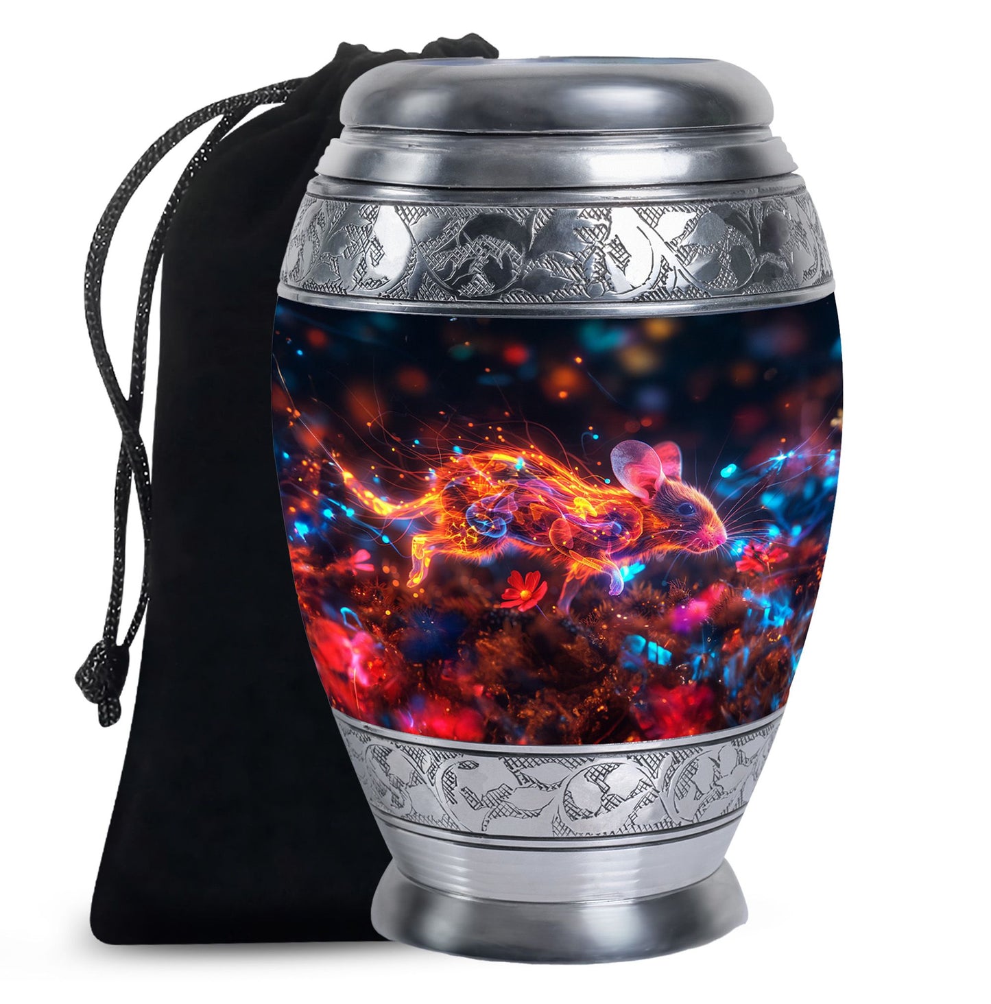 Personalized Mouse Memorial Urn for Men - 10-inch, 200 cu in - Yatskia
