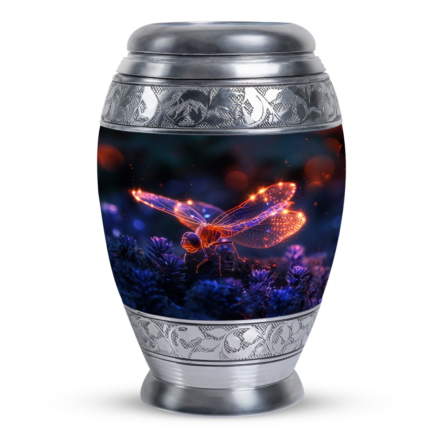 Personalized Dragonfly Cremation Urn for Men - 10-inch, 200 cu in - Yatskia