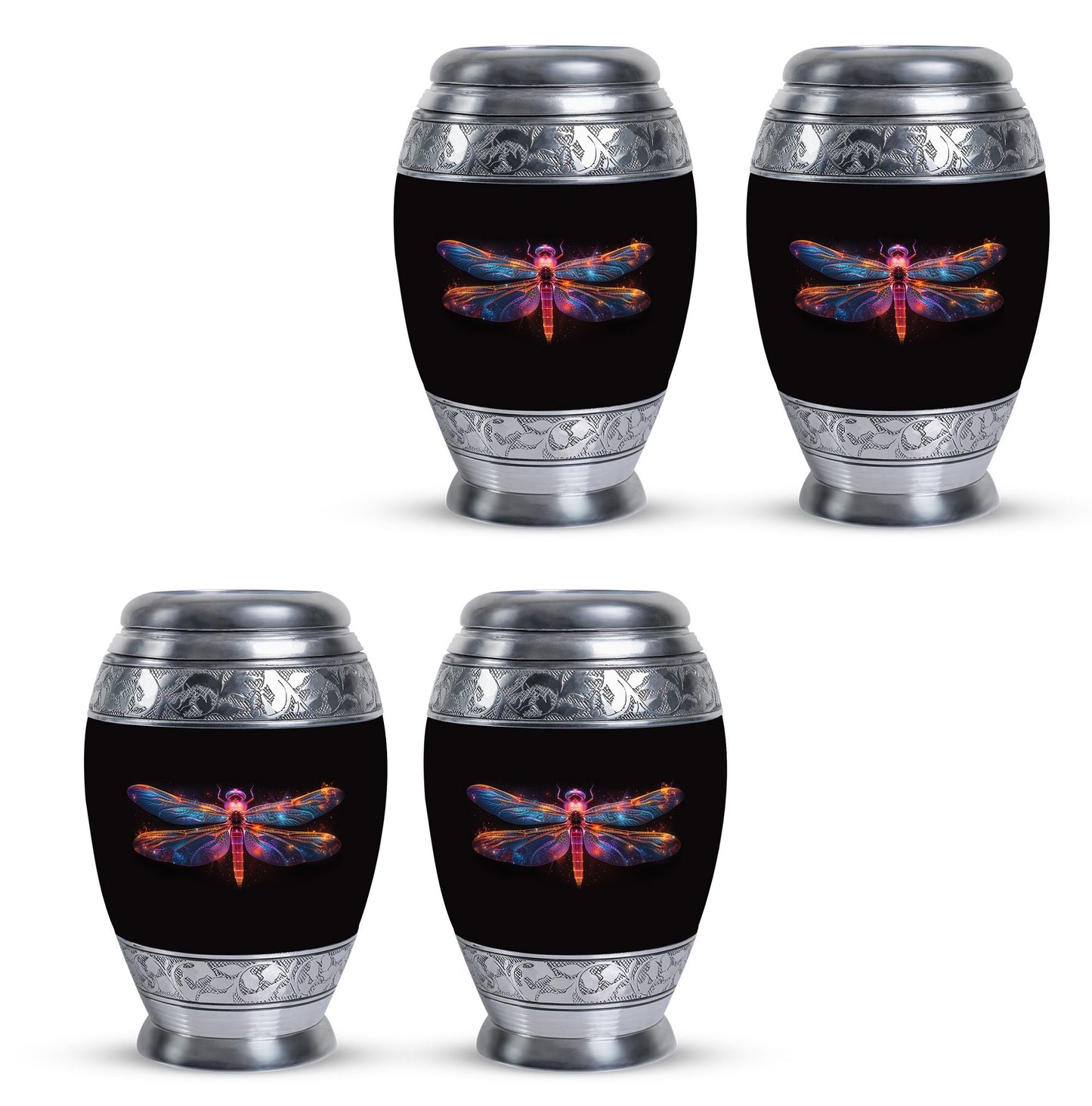 Personalized Dragonfly Cremation Urn for Women - 10-inch, 200 cu in - Yatskia