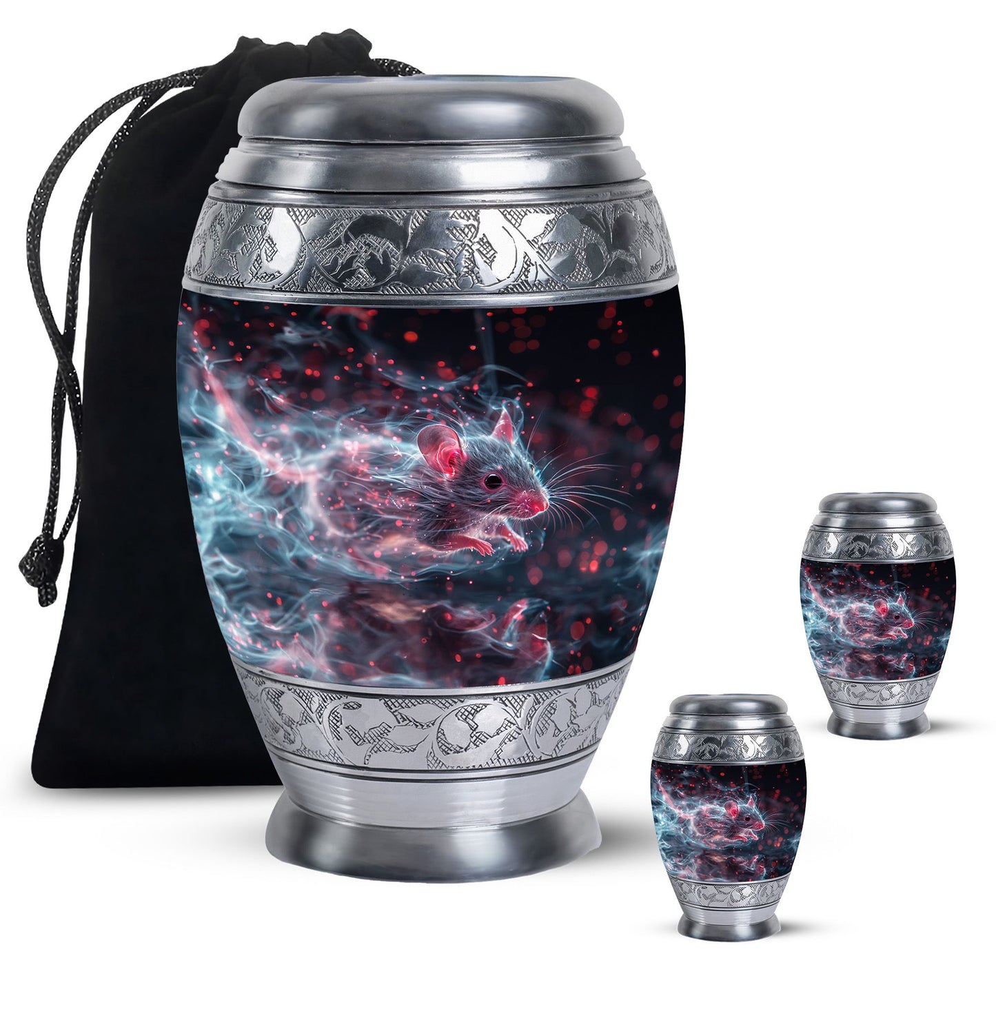 Personalized Mouse Memorial Urn for Men and Women - 10-inch, 200 cu in - Yatskia