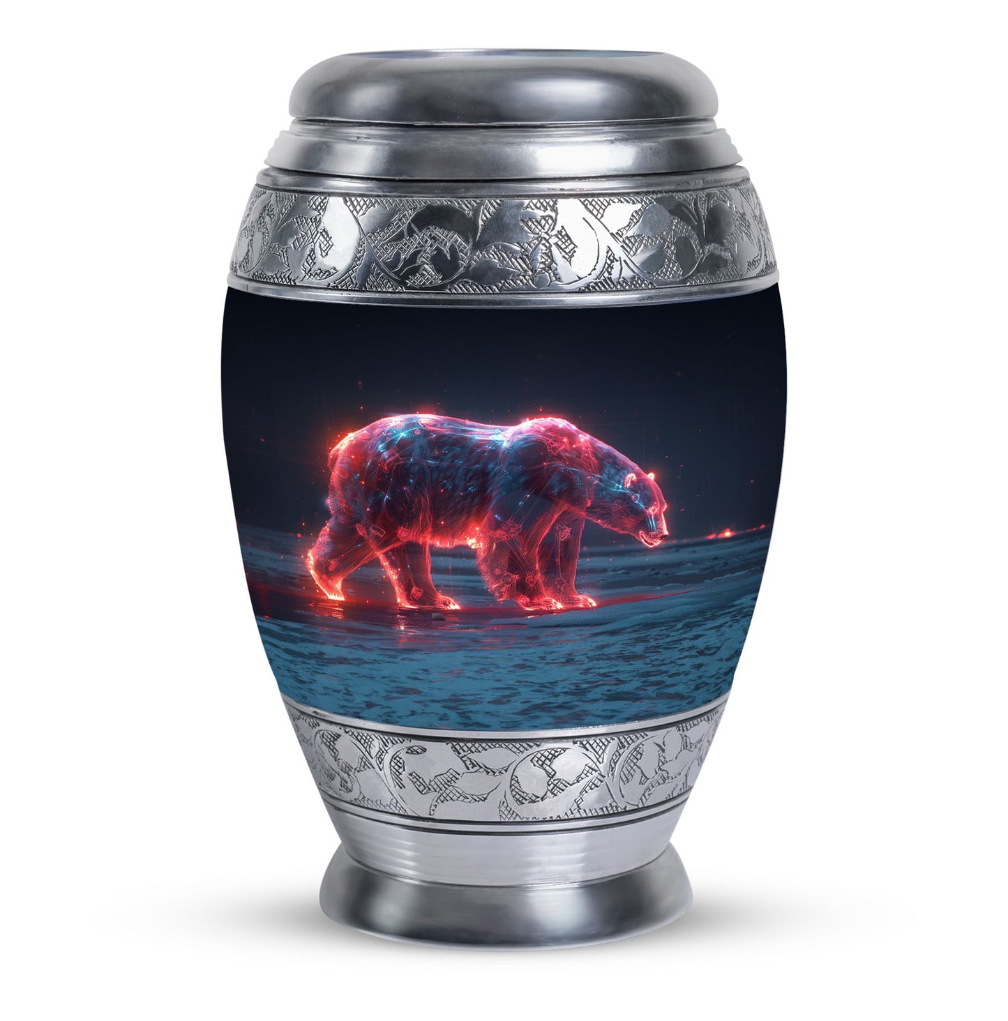Personalized Bear Cremation Urn for Human Ashes - 10-inch, 200 cu in - Yatskia