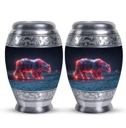 Personalized Bear Cremation Urn for Human Ashes - 10-inch, 200 cu in - Yatskia