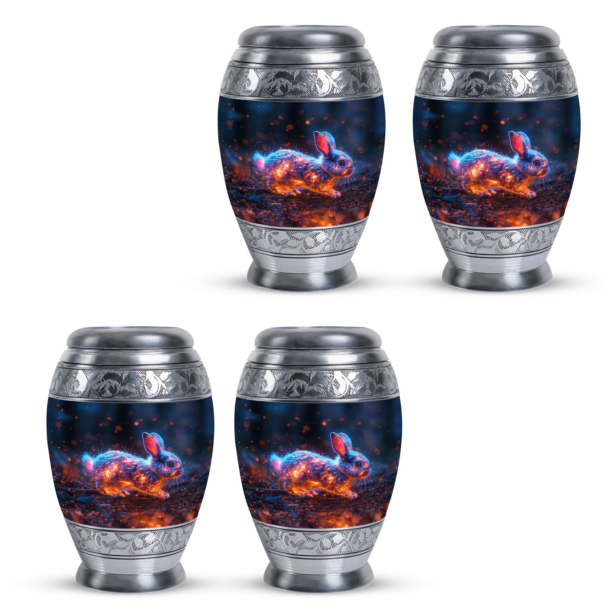 Fierce Bunny Rabbit Urn - Rabbit Funeral Cremation Urn For Ashes