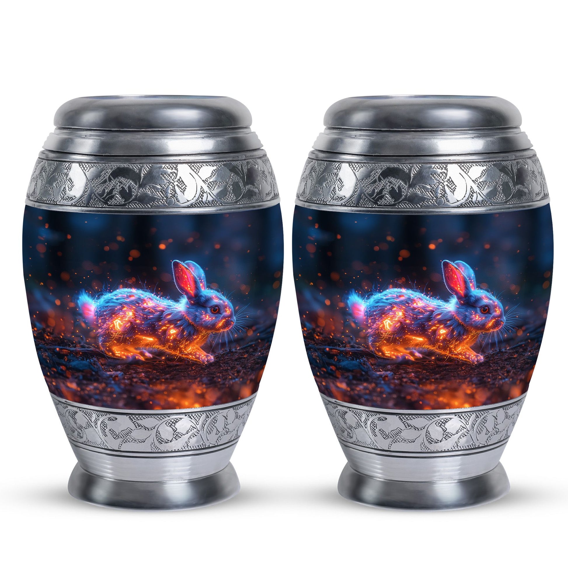Fierce Bunny Rabbit Urn - Rabbit Funeral Cremation Urn For Ashes