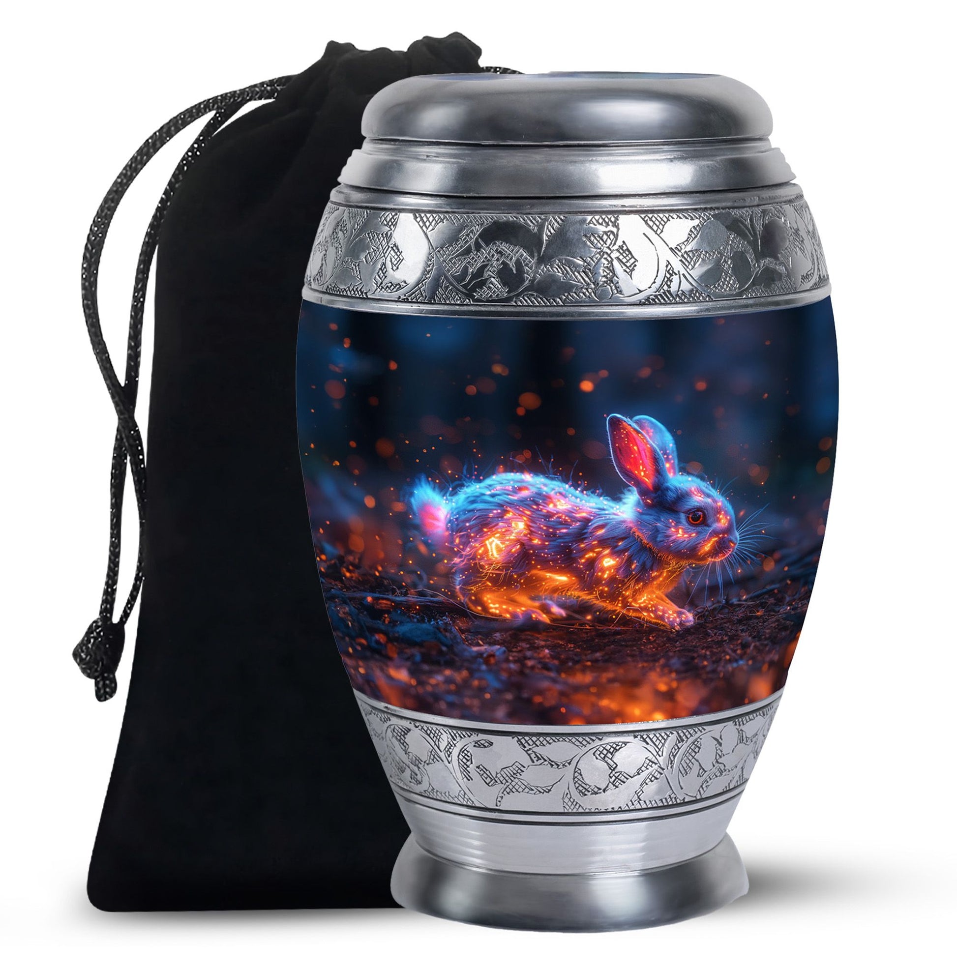 Fierce Bunny Rabbit Urn - Rabbit Funeral Cremation Urn For Ashes