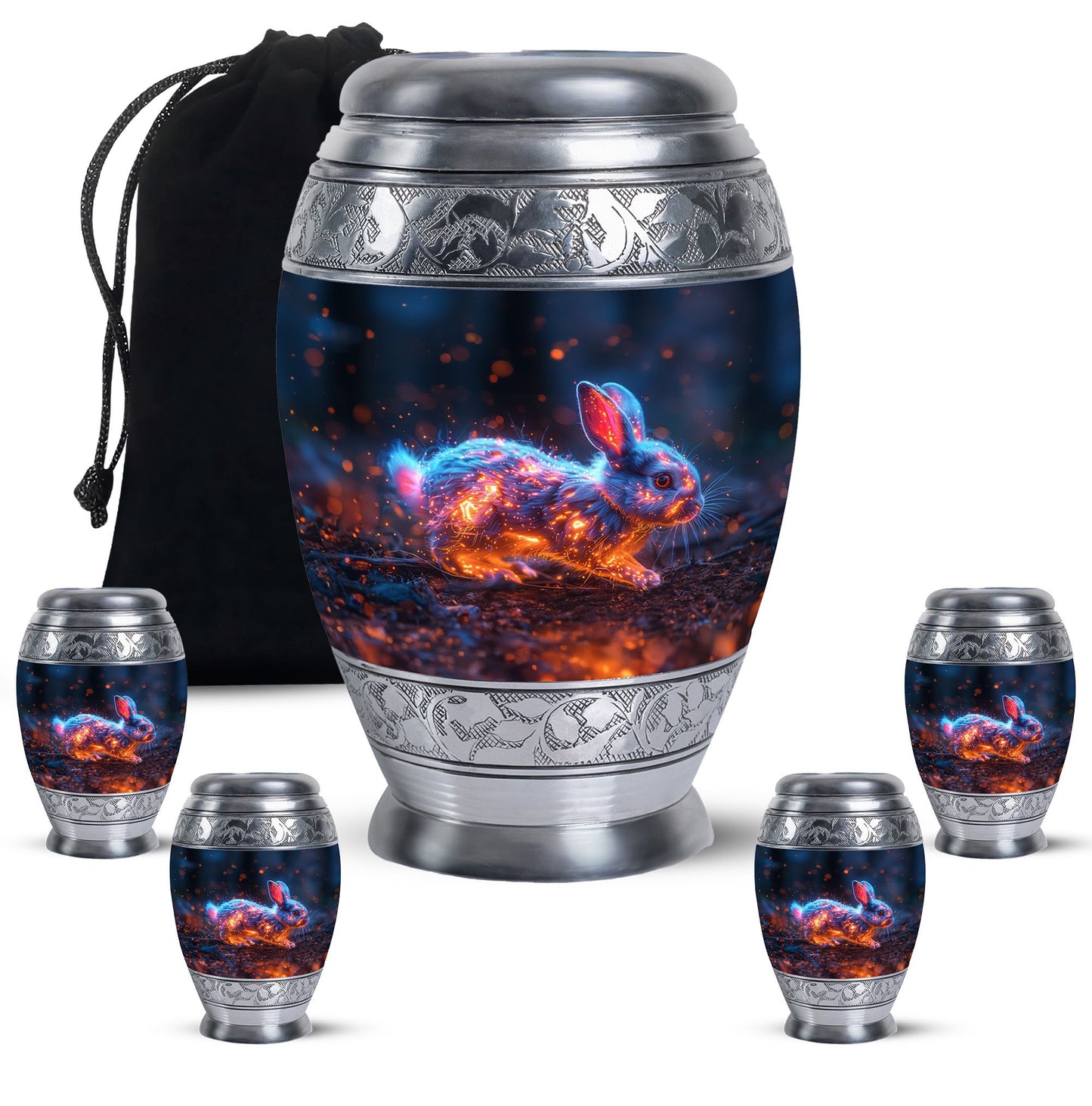 Personalized Rabbit Cremation Urn for Pet Ashes - 10-inch, 200 cu in - Yatskia