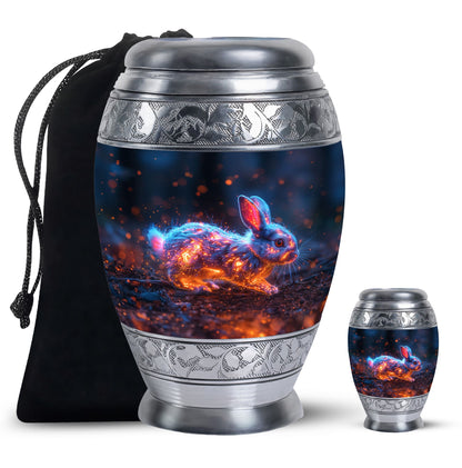 Personalized Rabbit Cremation Urn for Pet Ashes - 10-inch, 200 cu in - Yatskia