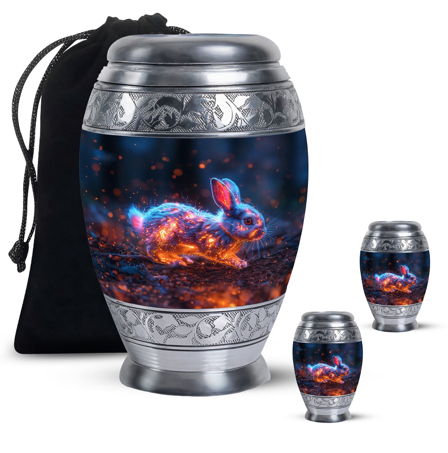 Personalized Rabbit Cremation Urn for Pet Ashes - 10-inch, 200 cu in - Yatskia