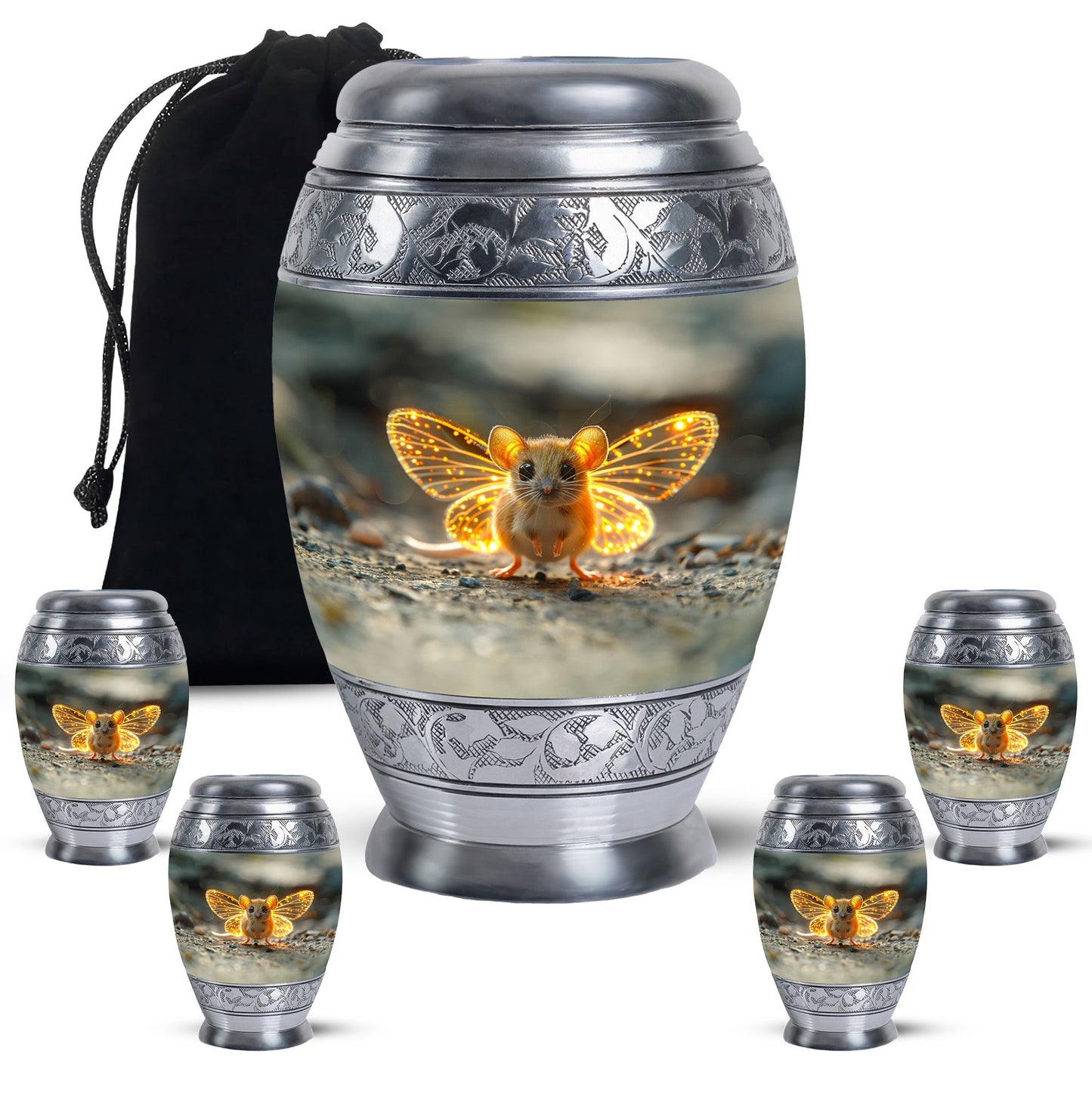Personalized Artistic Cremation Urn for Women - 10-inch, 200 cu in - Yatskia