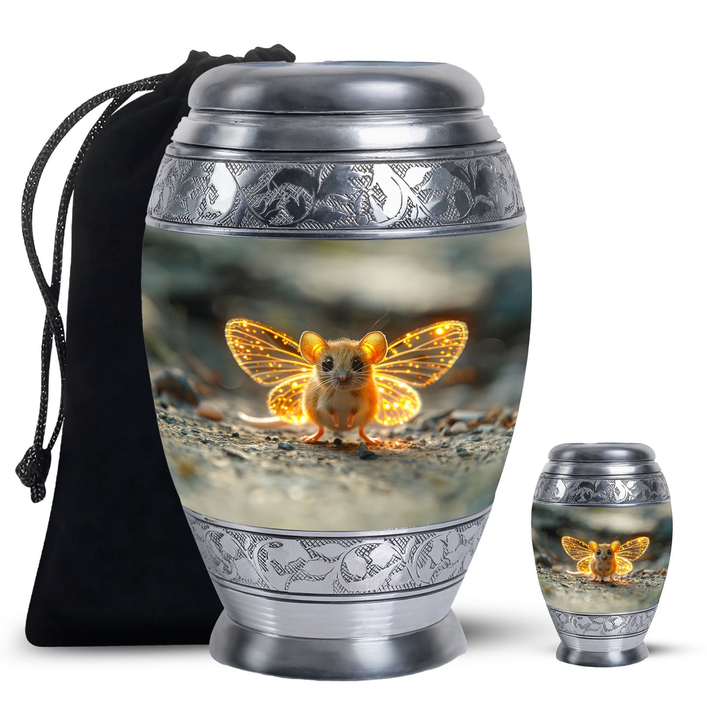 Personalized Artistic Cremation Urn for Women - 10-inch, 200 cu in - Yatskia