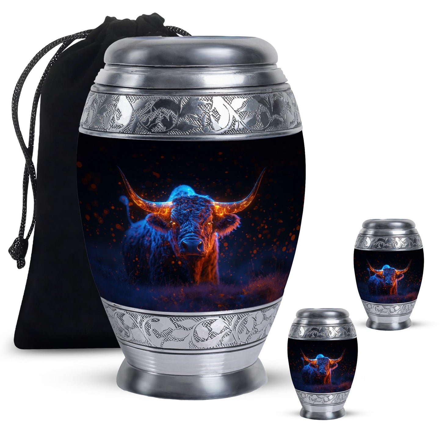 Personalized Artistic Cremation Urn for Human Ashes - 10-inch, 200 cu in - Yatskia