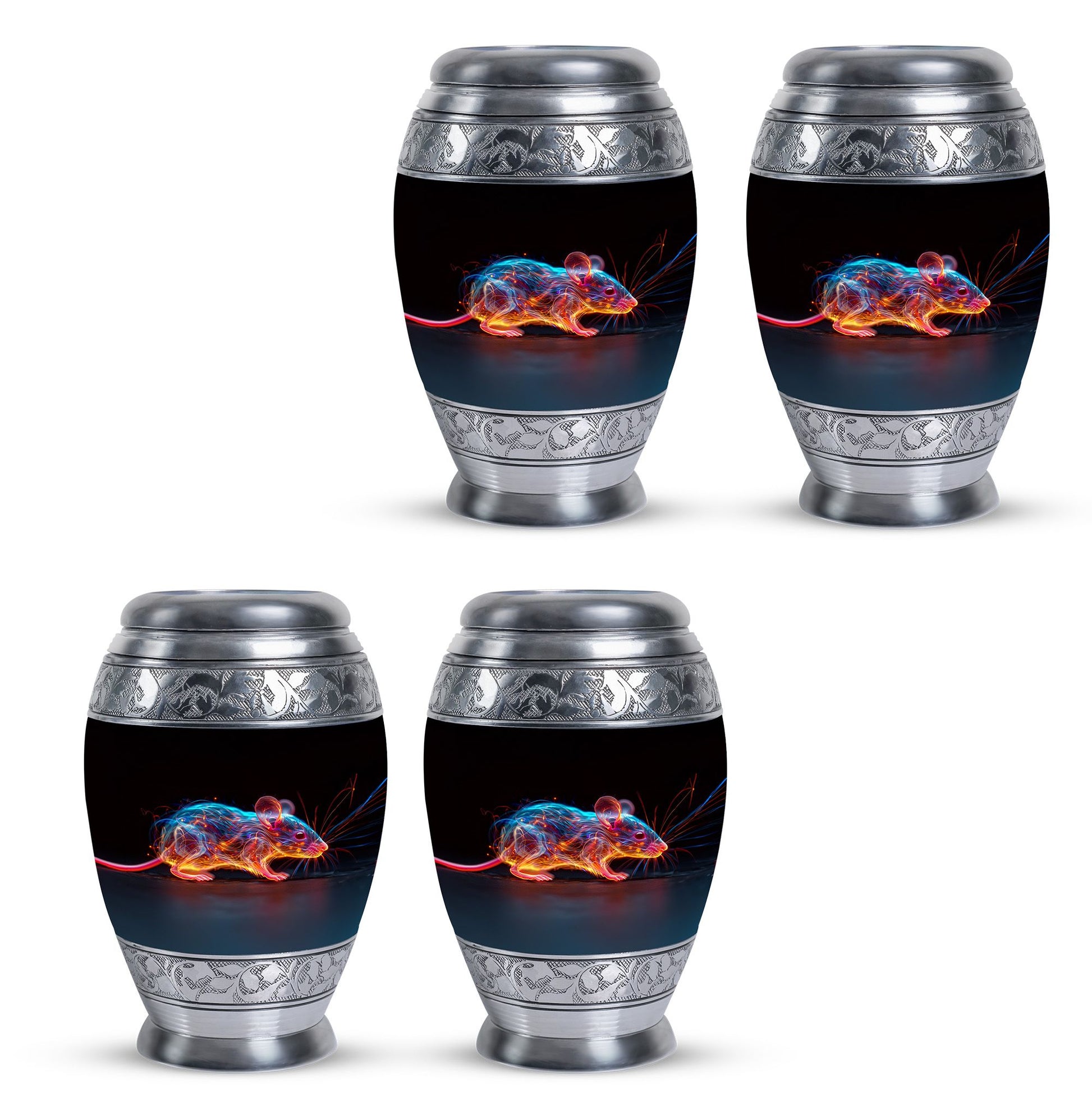 Cosmic Mouse Urn For Memorial - Rat Cremation Ashes Urn For Funeral