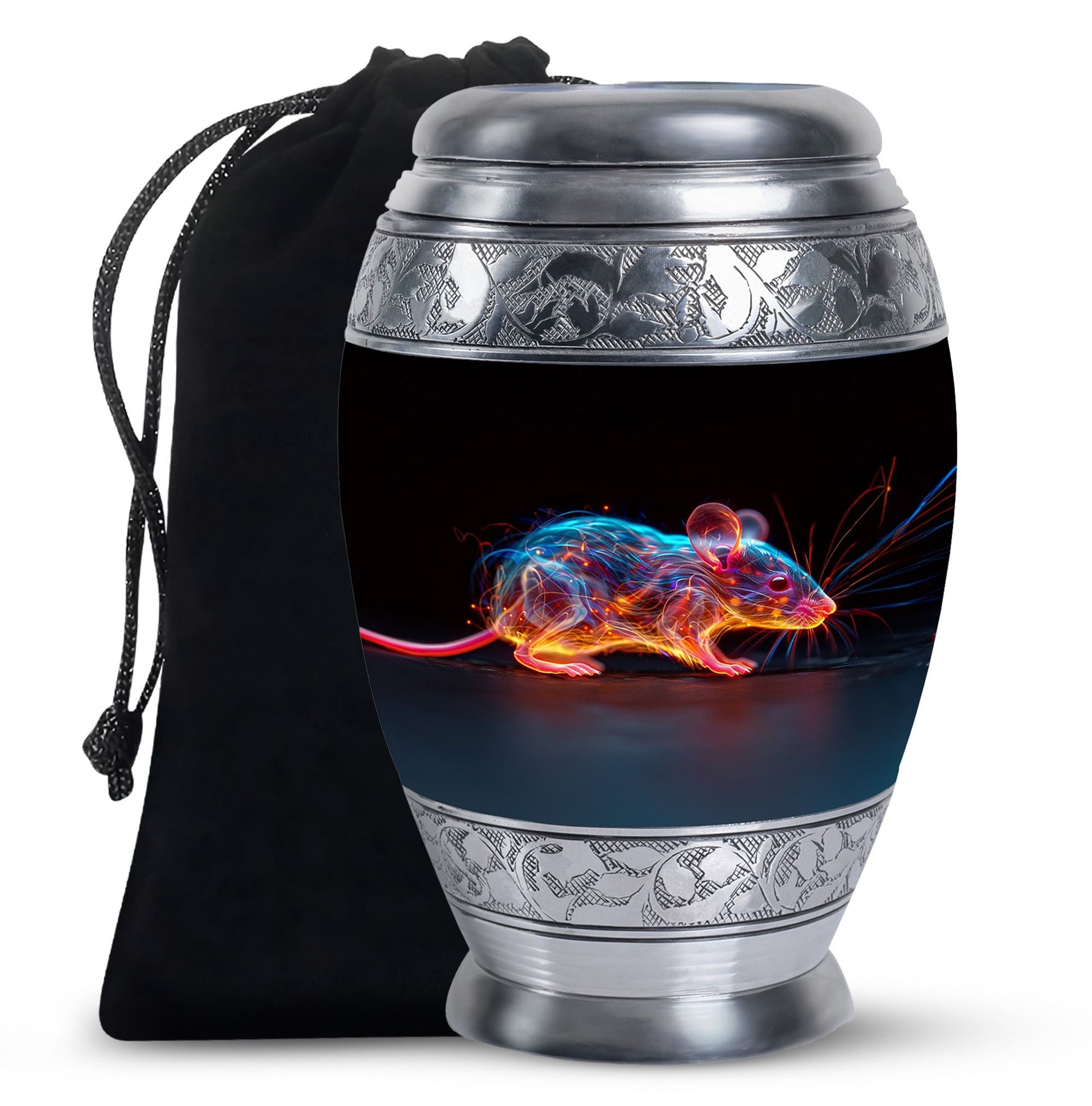Cosmic Mouse Urn For Memorial - Rat Cremation Ashes Urn For Funeral