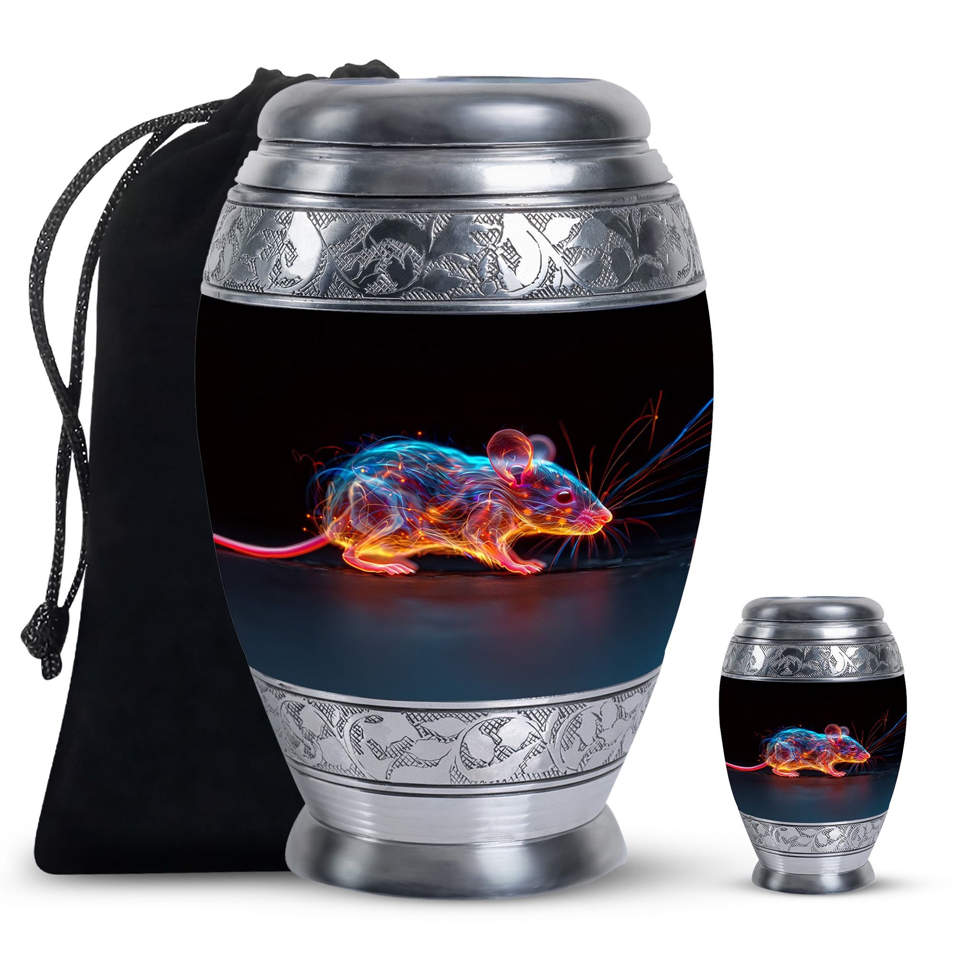 Cosmic Mouse Urn For Memorial - Rat Cremation Ashes Urn For Funeral