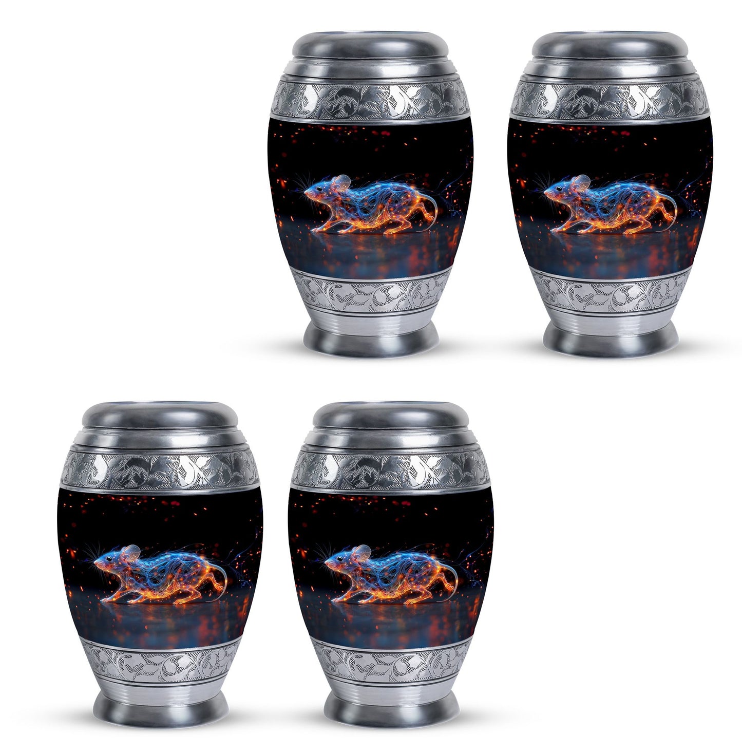 Personalized Mouse Cremation Urn for Human Ashes - 10-inch, 200 cu in - Yatskia