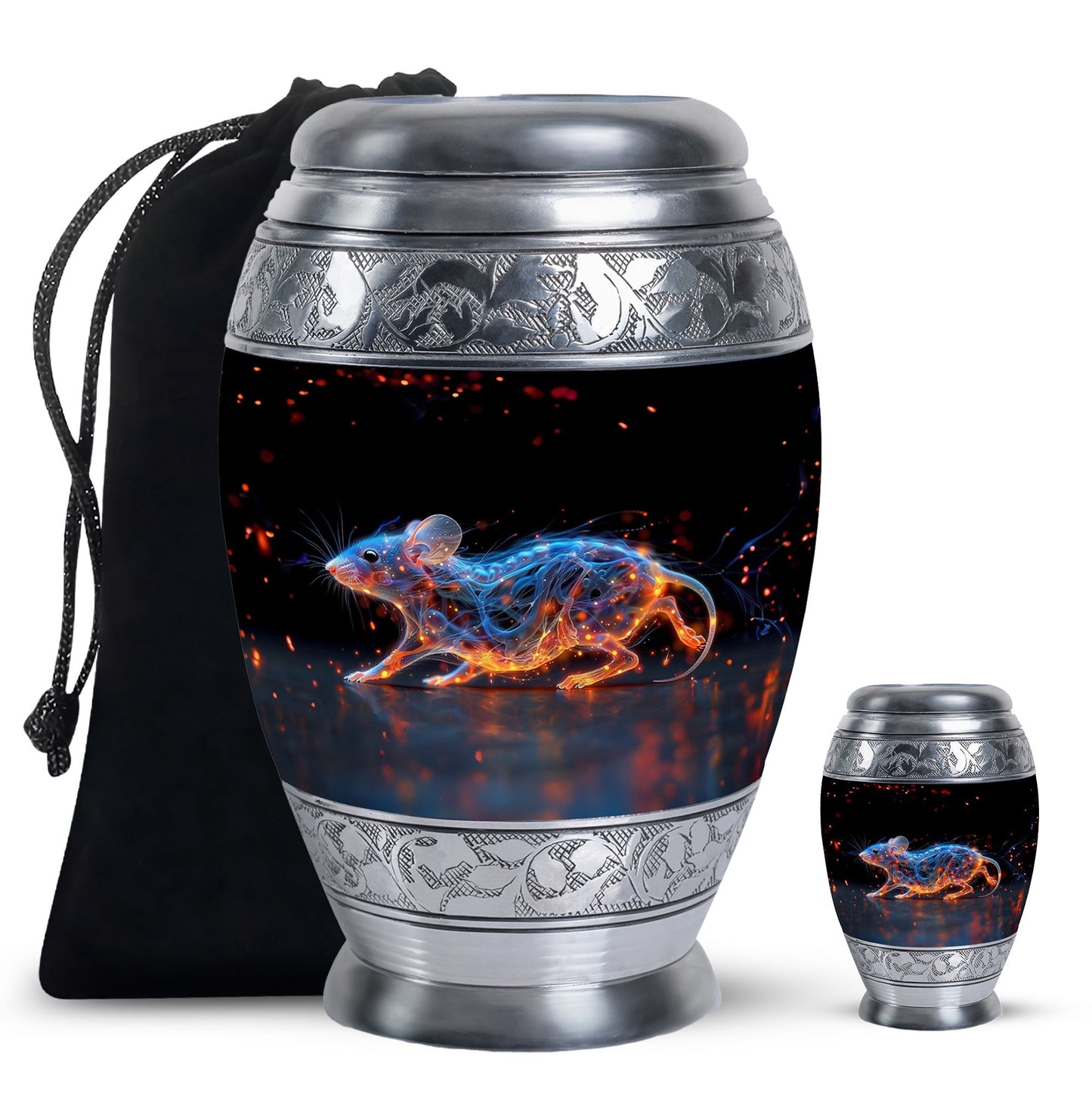 Personalized Mouse Cremation Urn for Human Ashes - 10-inch, 200 cu in - Yatskia