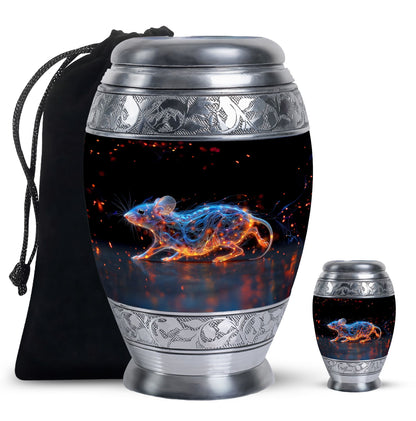 Personalized Mouse Cremation Urn for Human Ashes - 10-inch, 200 cu in - Yatskia