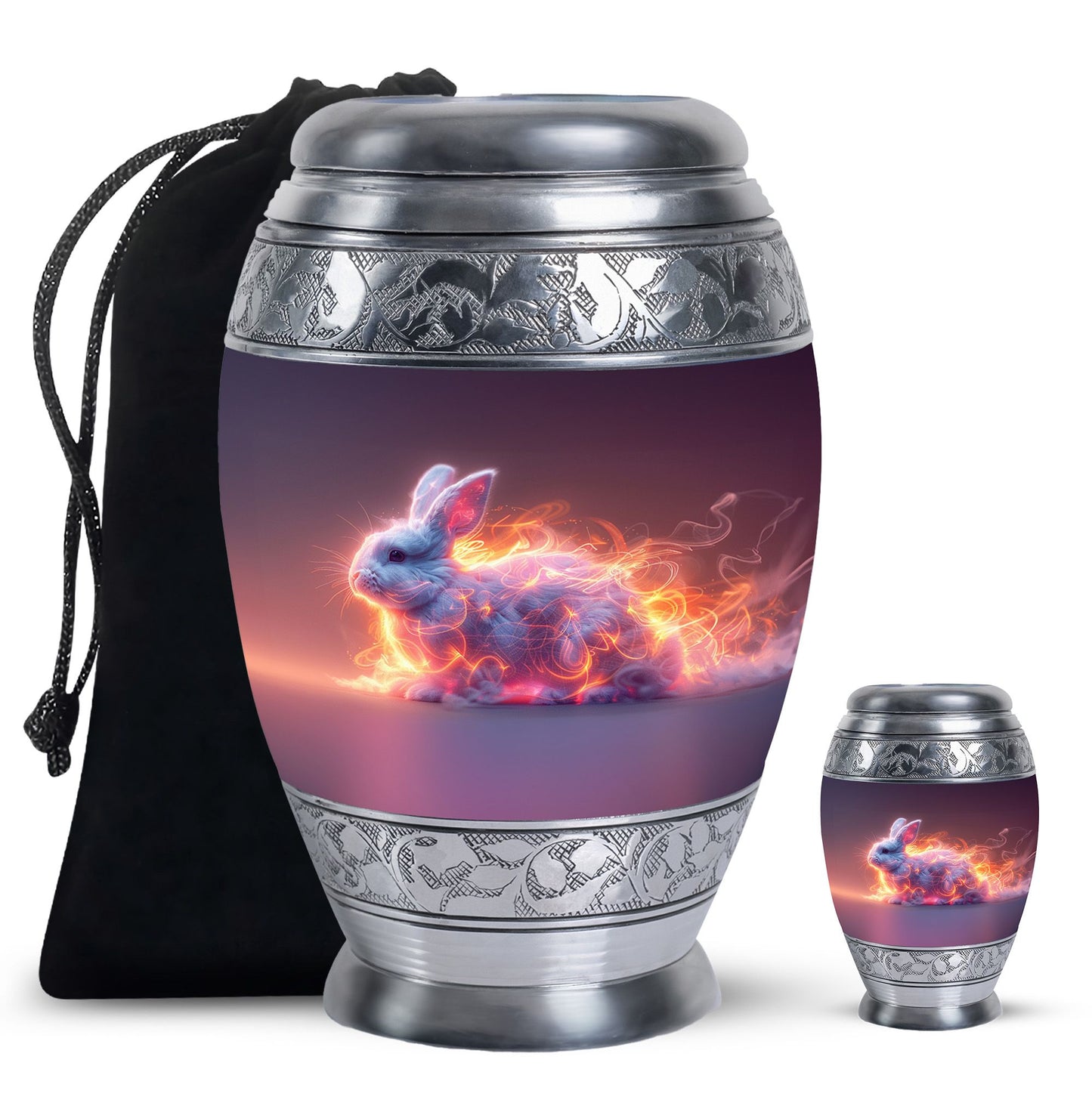 Personalized Rabbit Cremation Urn for Pet Ashes - 10-inch, 200 cu in - Yatskia