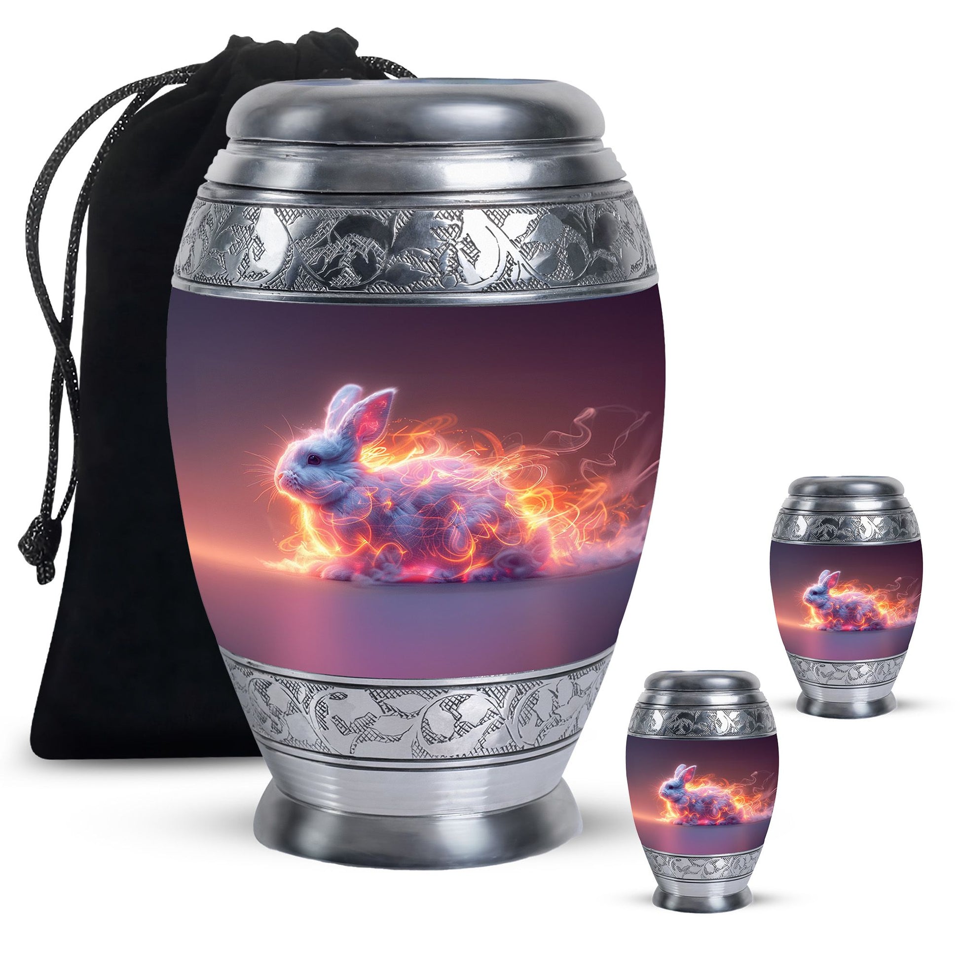 Fiery Bunny Rabbit Urn For Cremation - Fierce Bunny Urn For Ashes