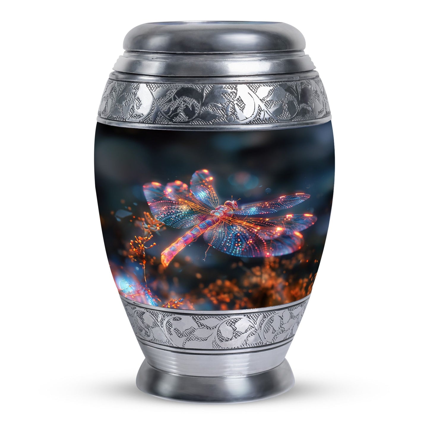 Personalized Dragonfly Keepsake Urn for Human Ashes - 10-inch, 200 cu in - Yatskia