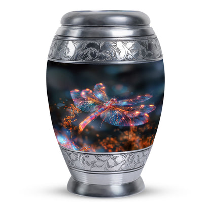 Personalized Dragonfly Keepsake Urn for Human Ashes - 10-inch, 200 cu in - Yatskia