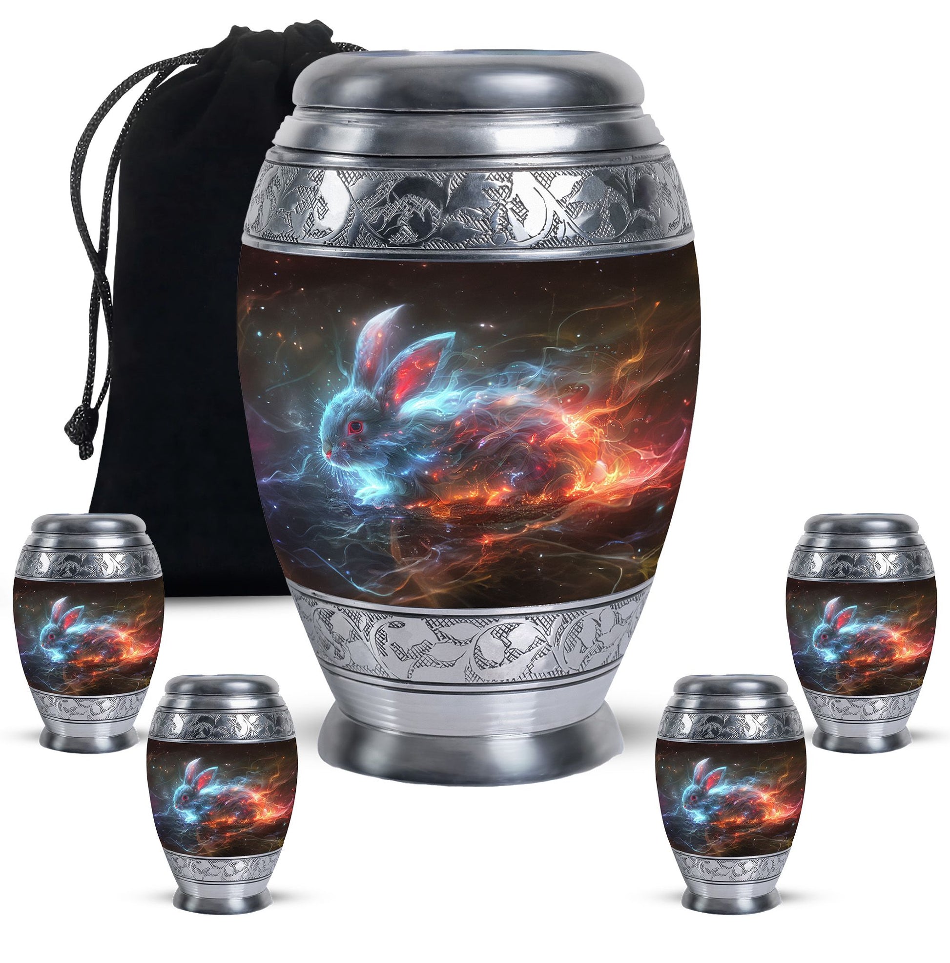 Nebula Blazing Rabbit Urn - Rabbit Cremation Urn For Men & Women
