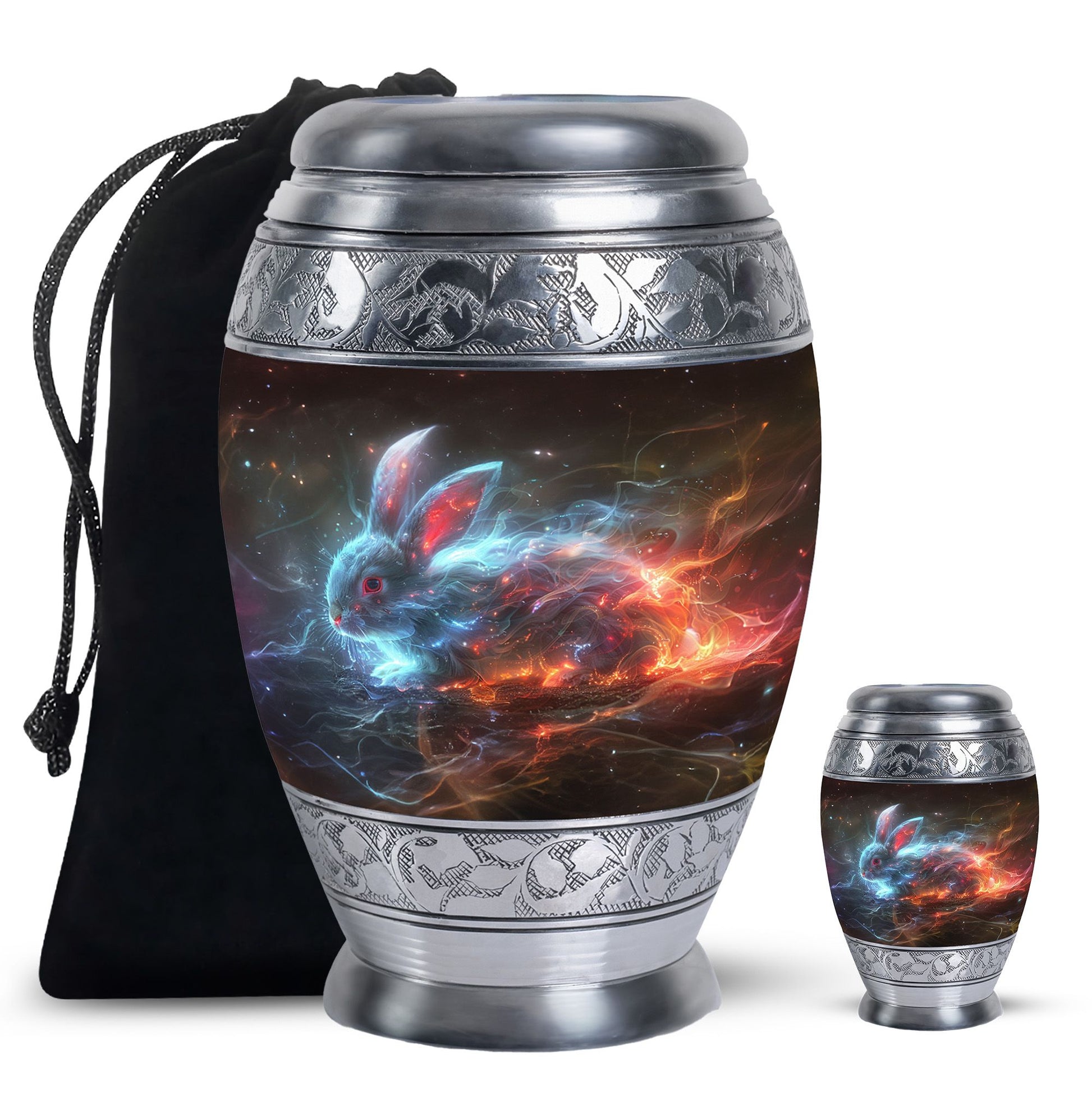 Nebula Blazing Rabbit Urn - Rabbit Cremation Urn For Men & Women