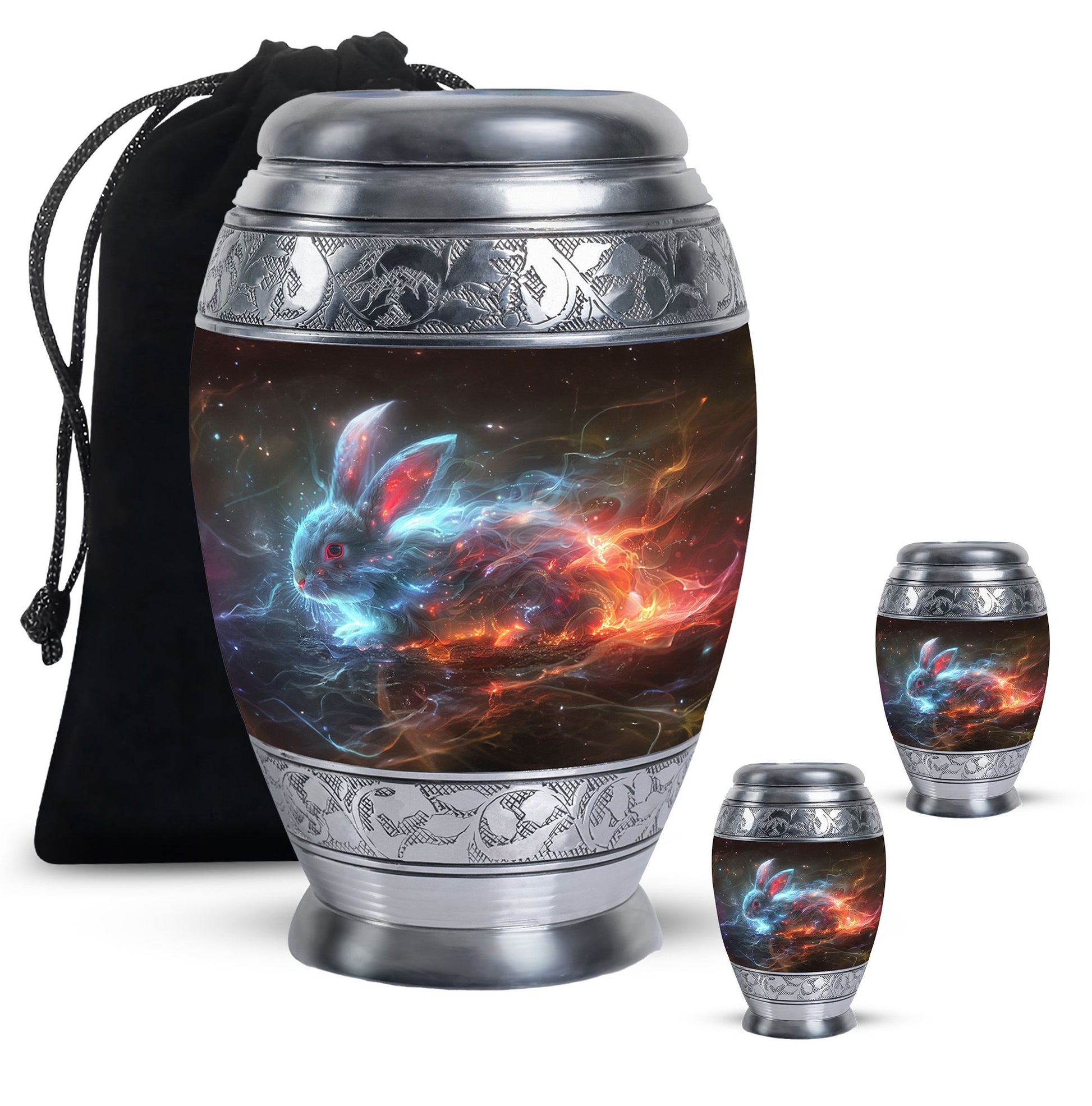 Nebula Blazing Rabbit Urn - Rabbit Cremation Urn For Men & Women