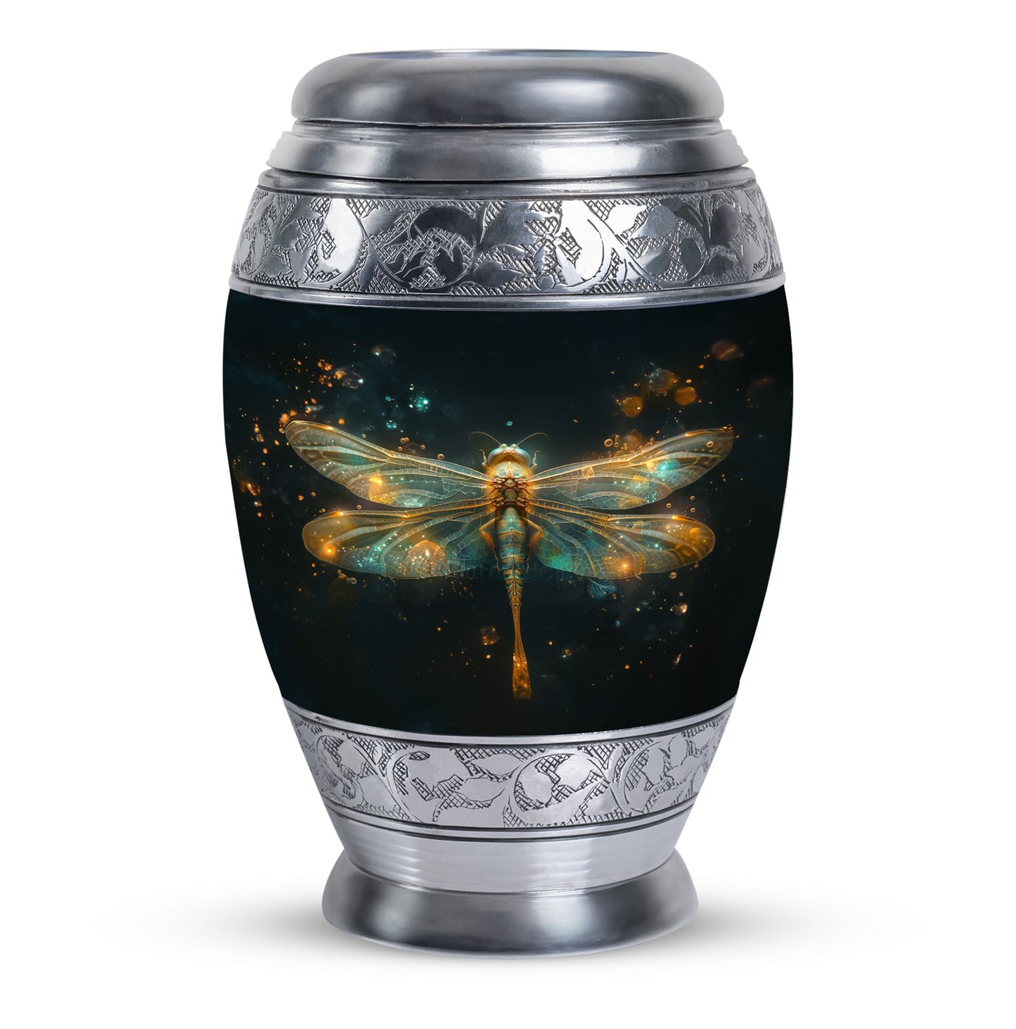 Personalized Dragonfly Cremation Urn for Women - 10-inch, 200 cu in - Yatskia