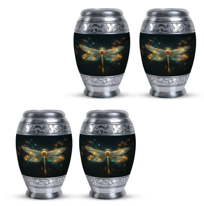 Personalized Dragonfly Cremation Urn for Women - 10-inch, 200 cu in - Yatskia