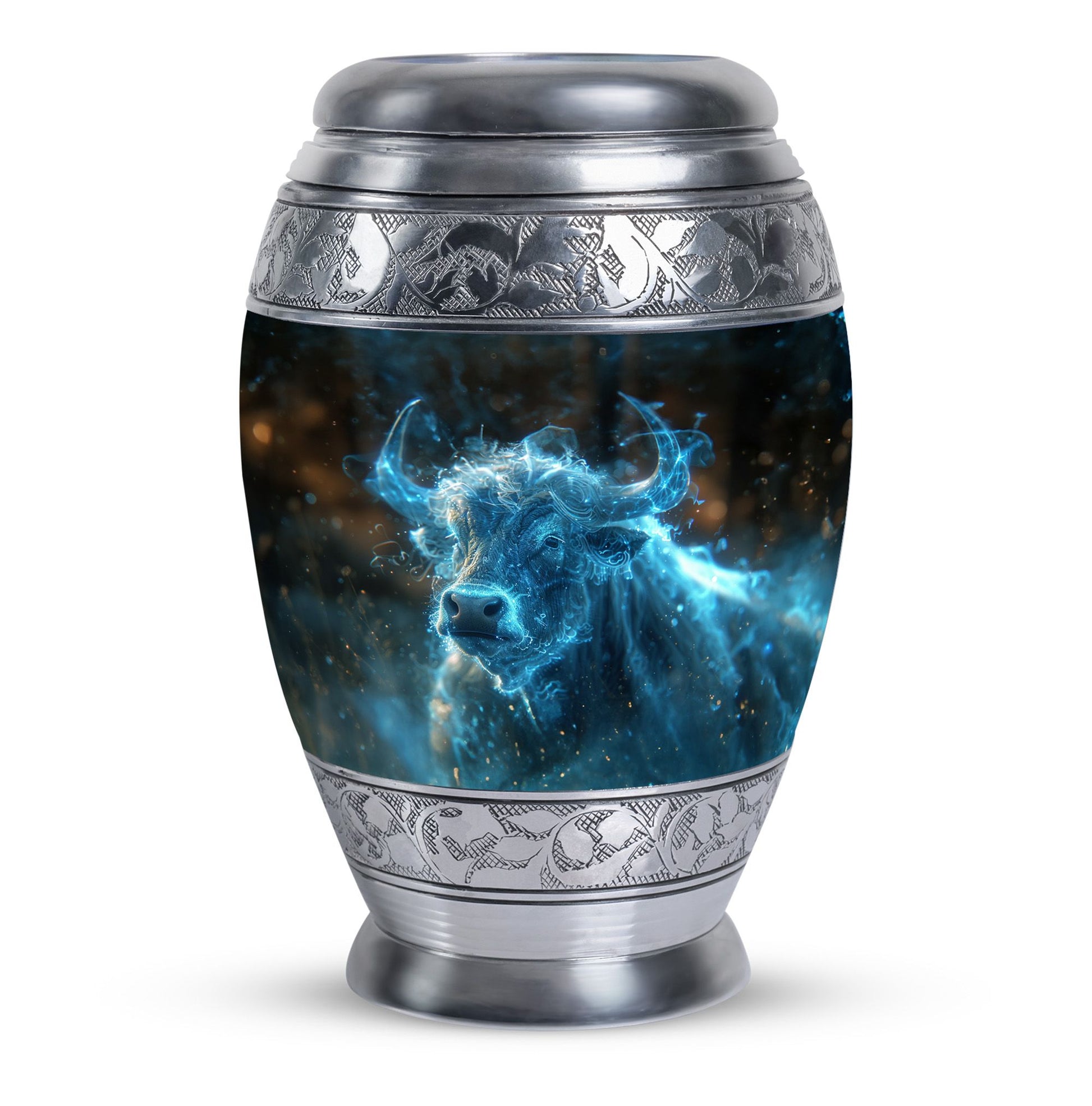 Cosmic Energy Bull Urn For Ashes - Bull Large Urn For Adult Human
