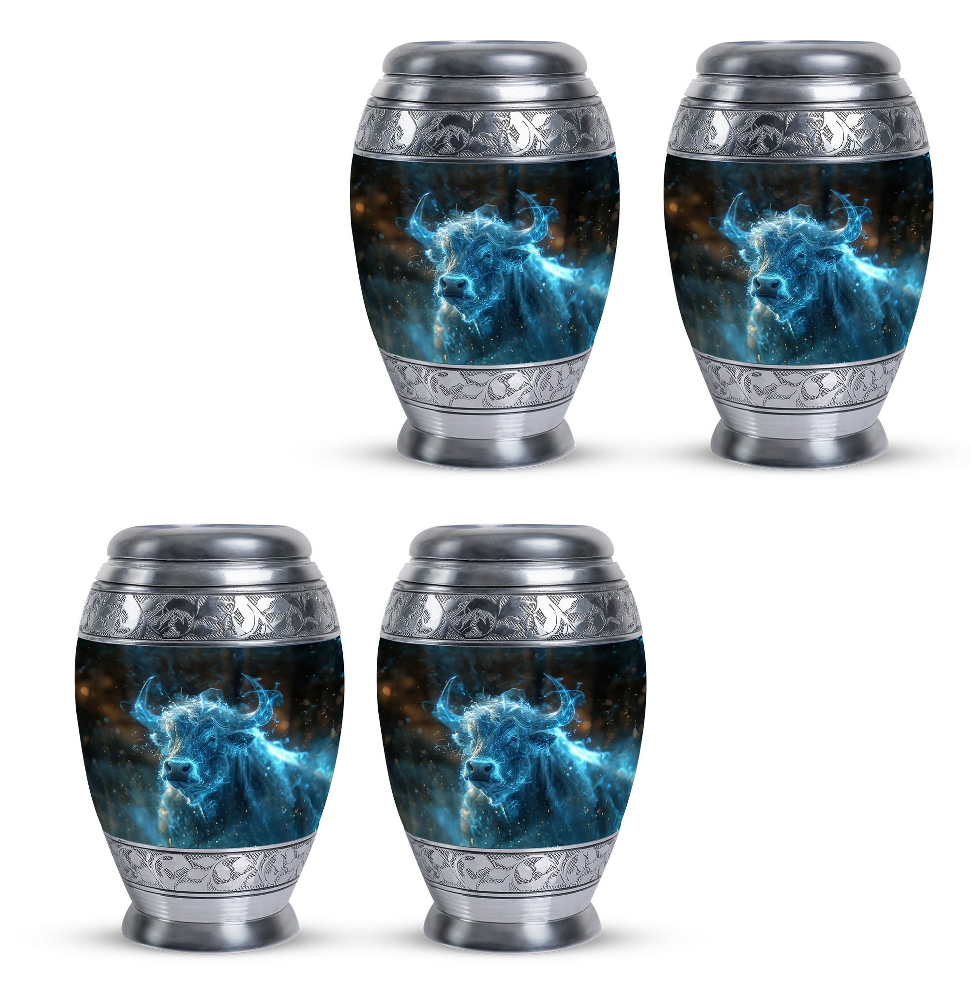 Cosmic Energy Bull Urn For Ashes - Bull Large Urn For Adult Human