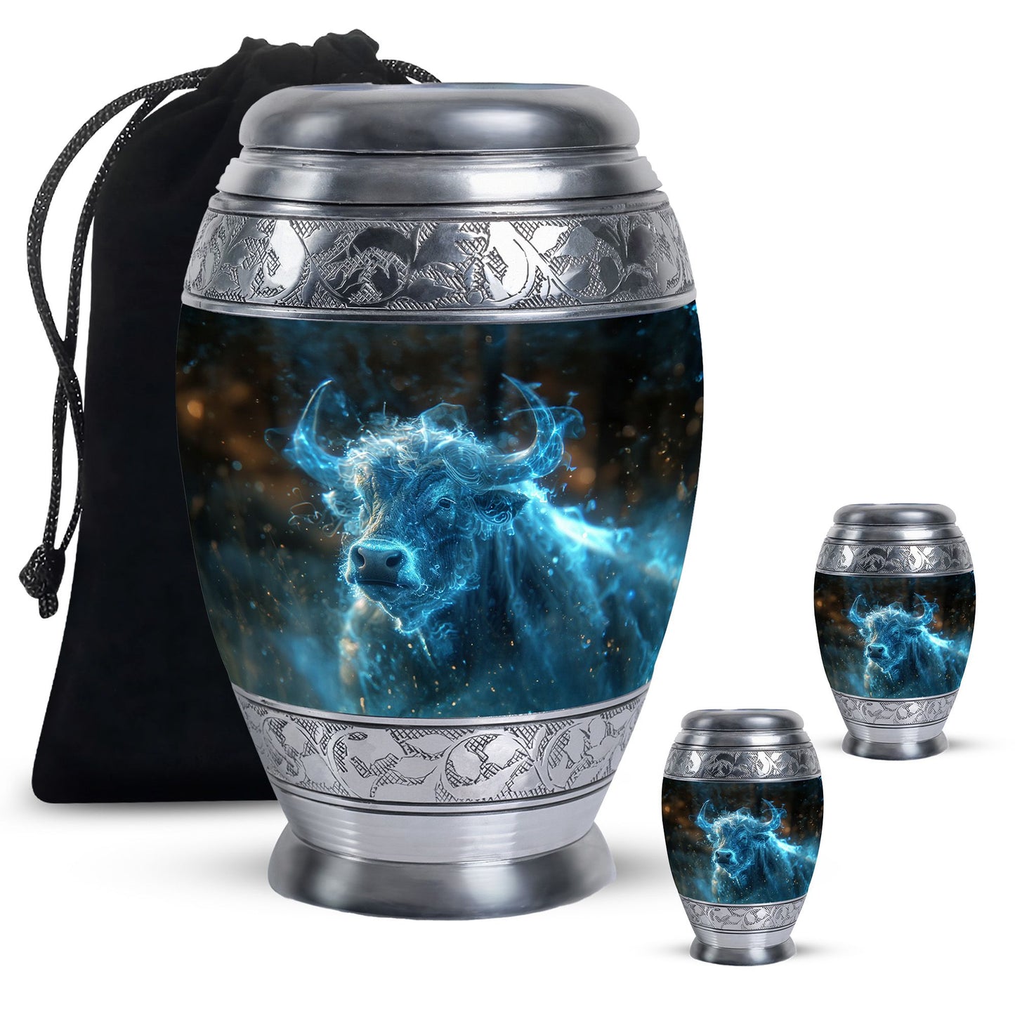 Personalized Galaxy Cremation Urn for Adult - 10-inch, 200 cu in - Yatskia