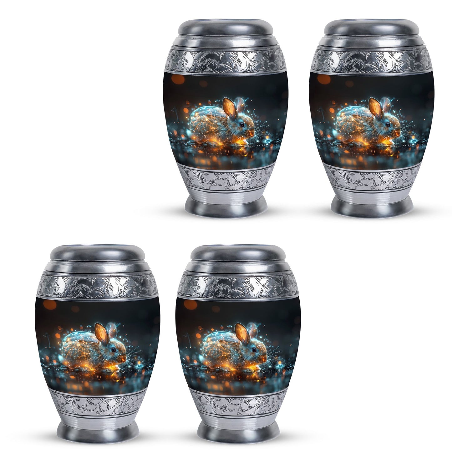 Personalized Rabbit Cremation Urn for Pet Ashes - 10-inch, 200 cu in - Yatskia