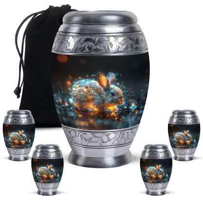 Personalized Rabbit Cremation Urn for Pet Ashes - 10-inch, 200 cu in - Yatskia