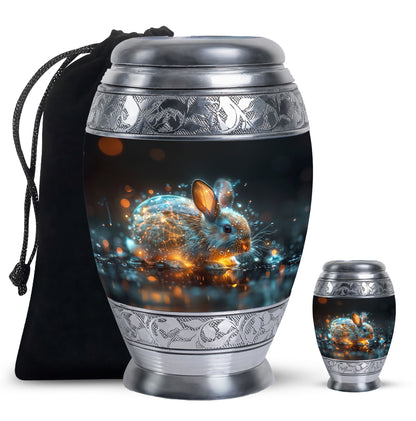 Personalized Rabbit Cremation Urn for Pet Ashes - 10-inch, 200 cu in - Yatskia