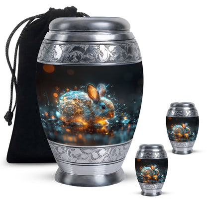 Personalized Rabbit Cremation Urn for Pet Ashes - 10-inch, 200 cu in - Yatskia