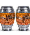 Autumn Canine Stroll Urn - German Shepherd Memorial Urns For Ashes
