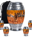 Autumn Canine Stroll Urn - German Shepherd Memorial Urns For Ashes