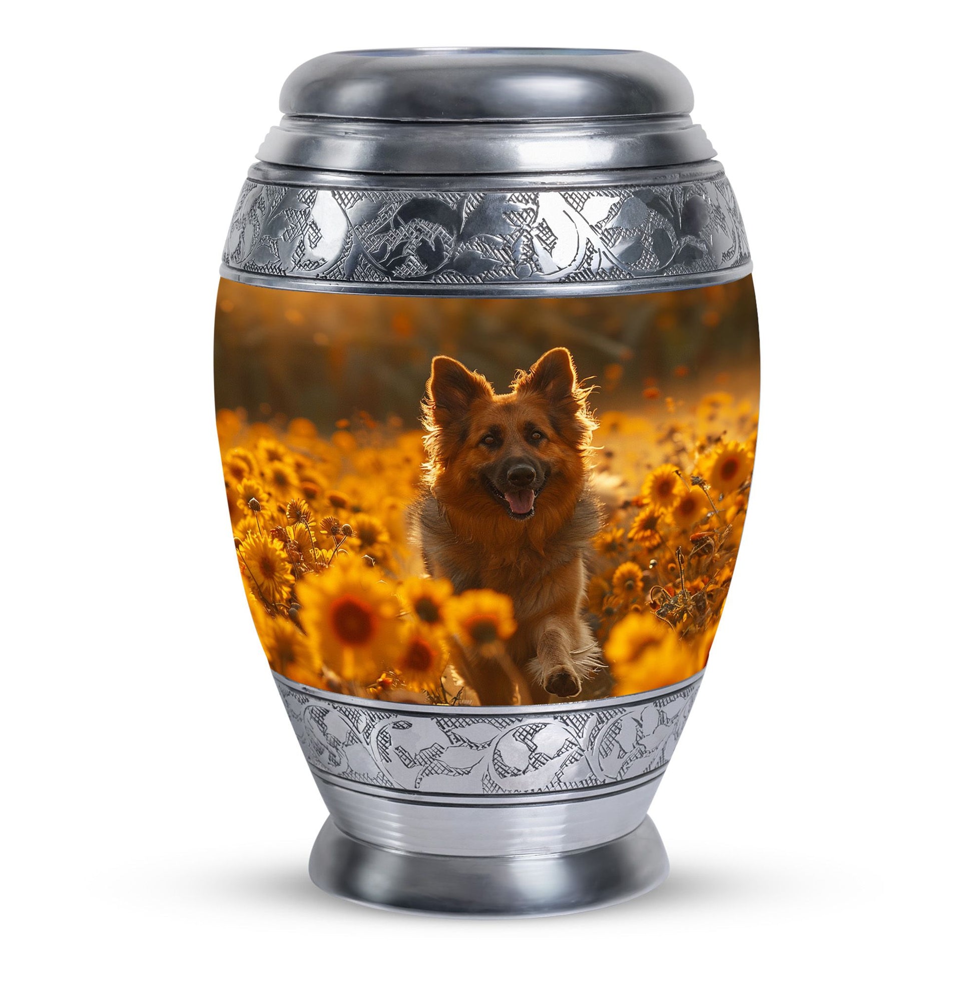 German Shepherd Dog Urn Memorial - Large Sized Cremation Urns For Pets