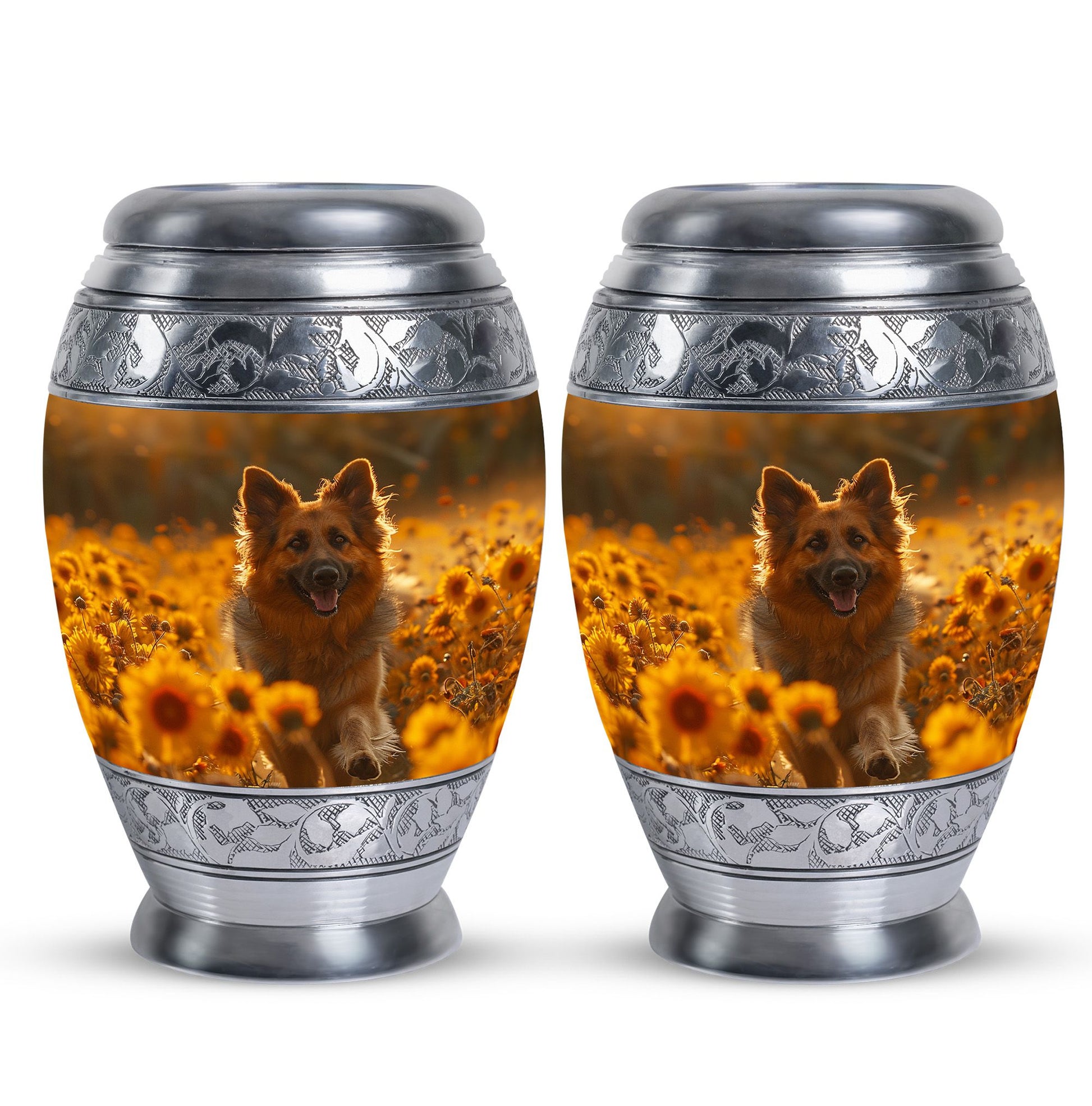 German Shepherd Dog Urn Memorial - Large Sized Cremation Urns For Pets