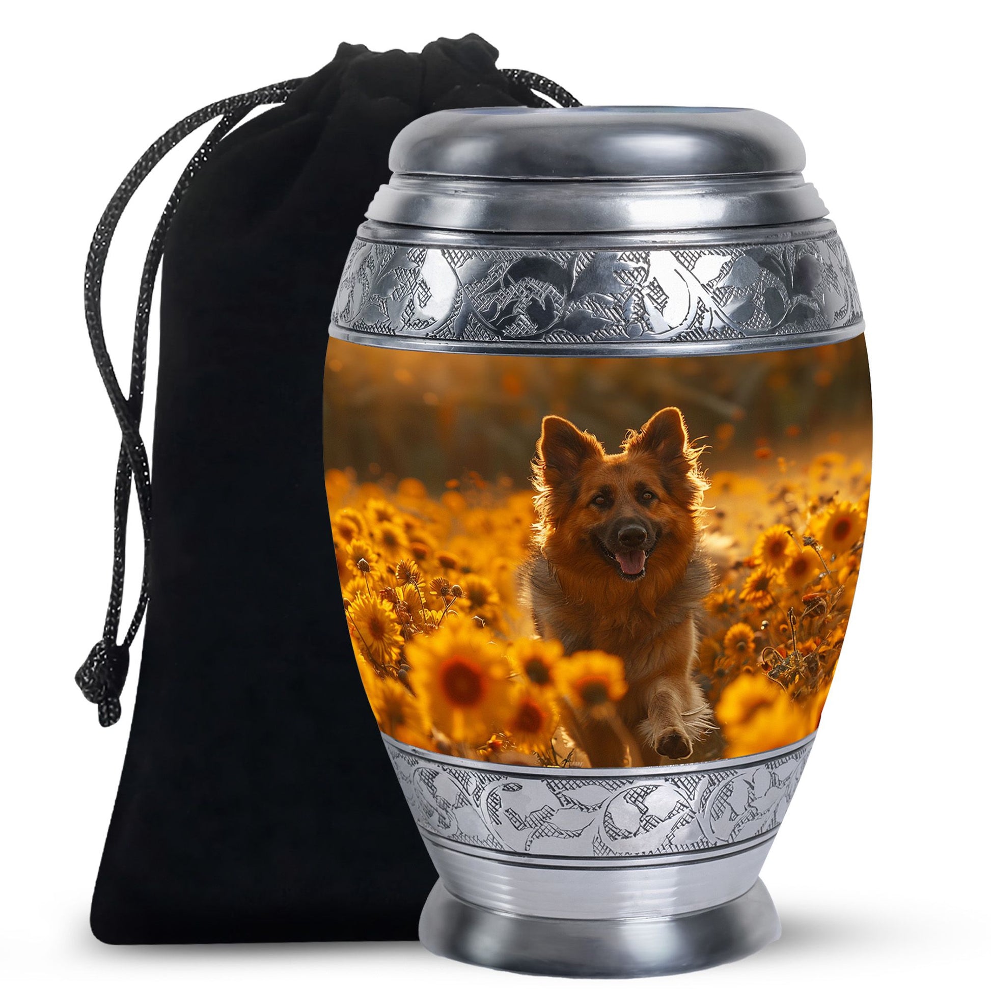 German Shepherd Dog Urn Memorial - Large Sized Cremation Urns For Pets