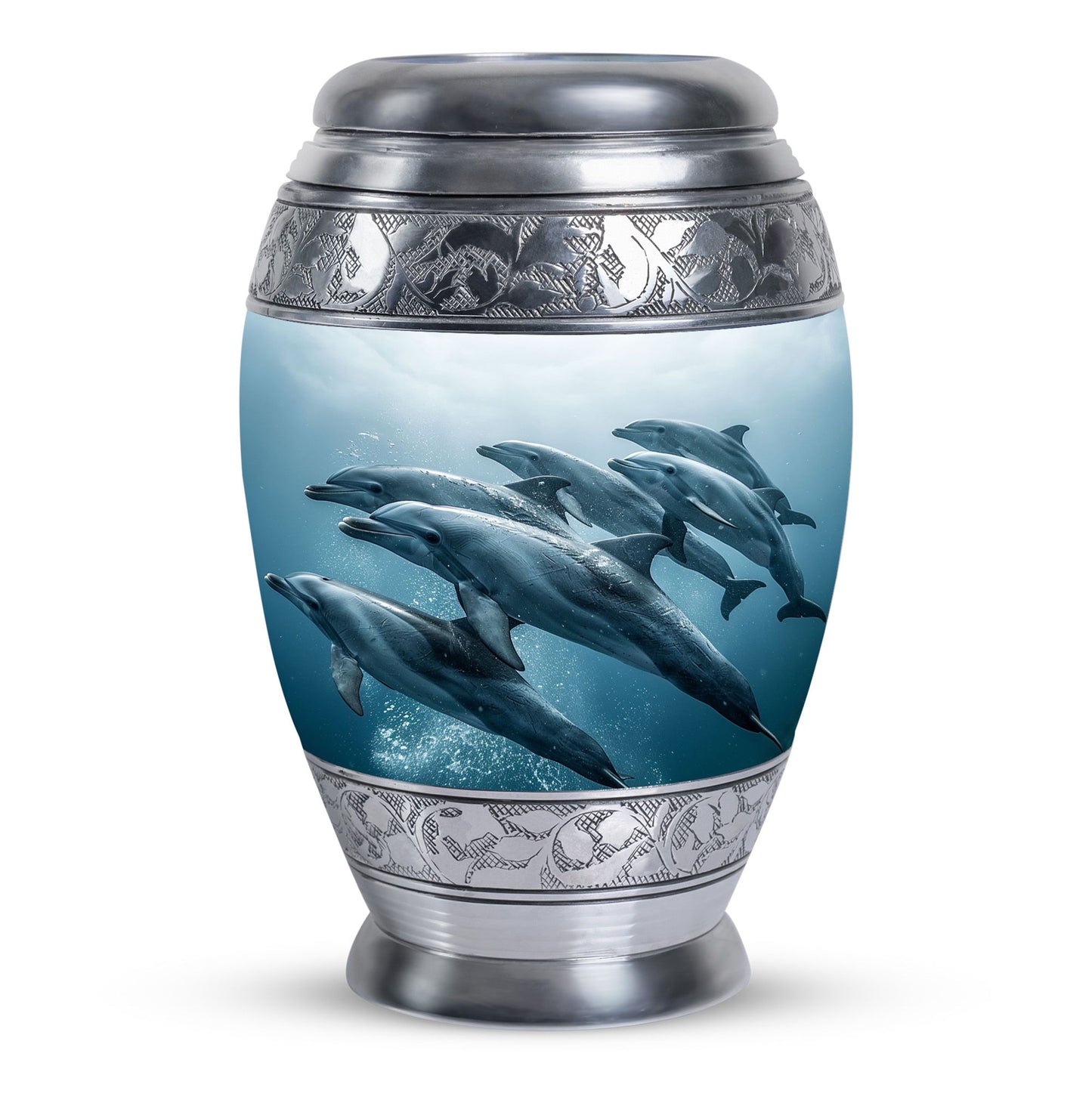 Personalized Dolphin Cremation Urn for Men and Women - 10-inch, 200 cu in - Yatskia