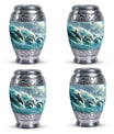 Dolphin Urn Memorial For Adults - Ocean Waves Funeral Urn For Ashes